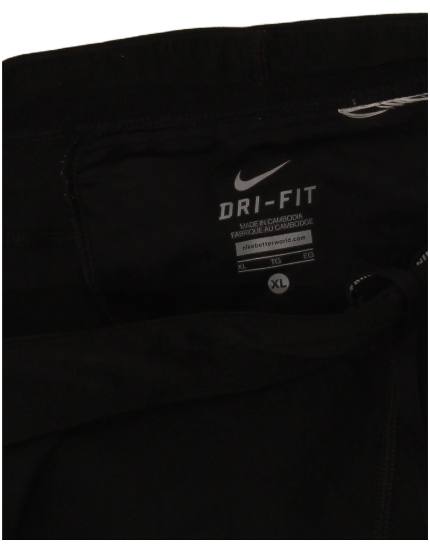 Nike Womens Dri Fit Leggings UK 18 XL Black - Image 3