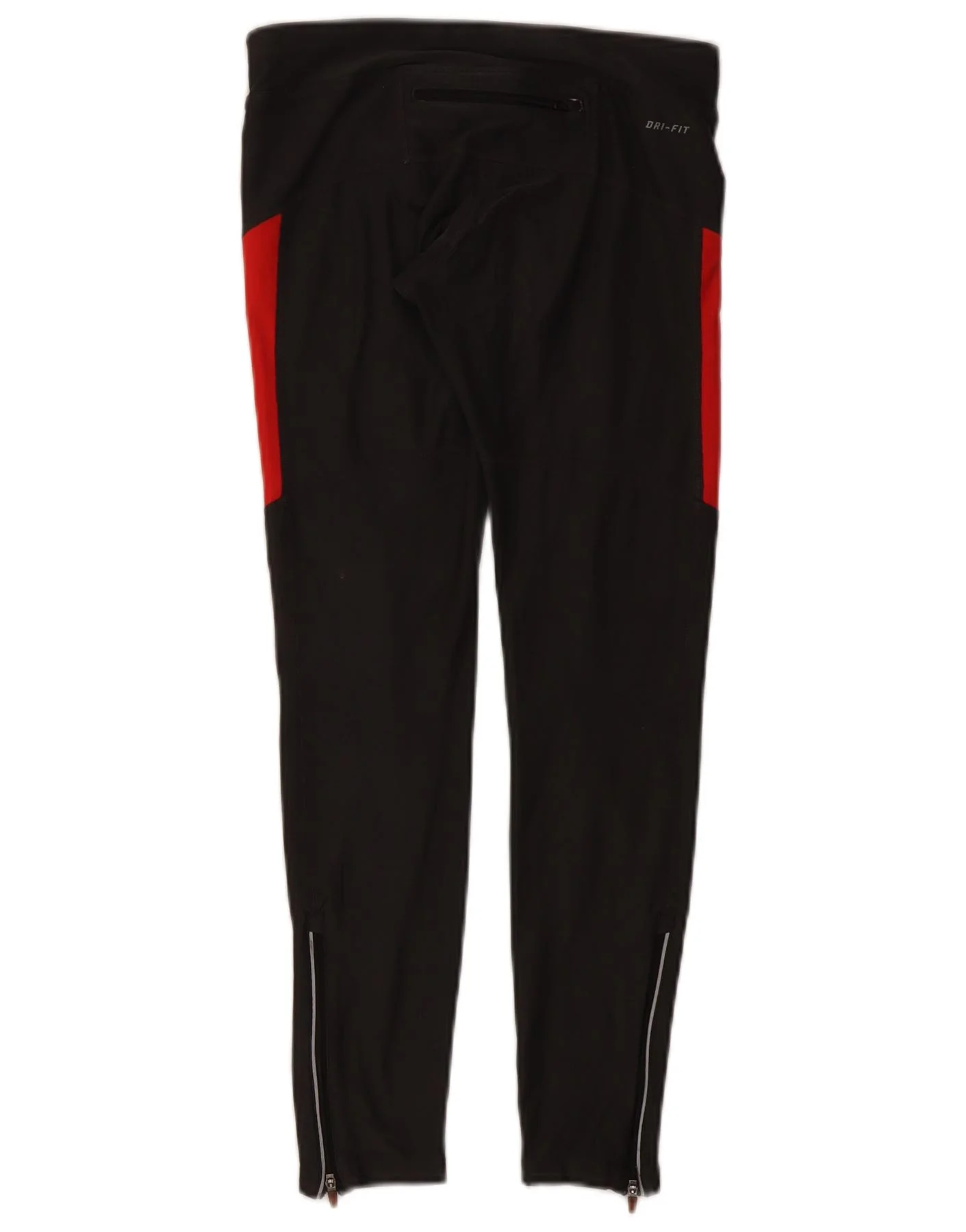 Nike Womens Dri Fit Leggings UK 8 Small Black Colourblock Polyester - Image 2