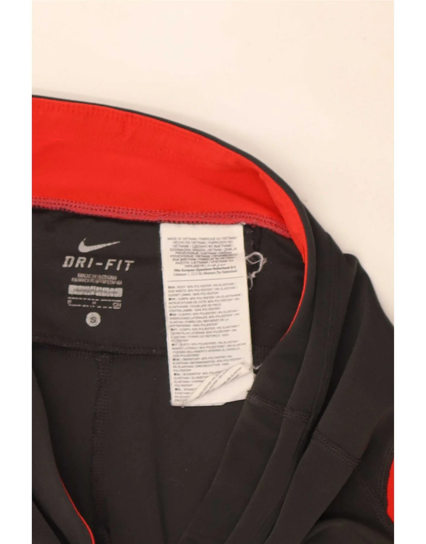 Nike Womens Dri Fit Leggings UK 8 Small Black Colourblock Polyester - Image 3