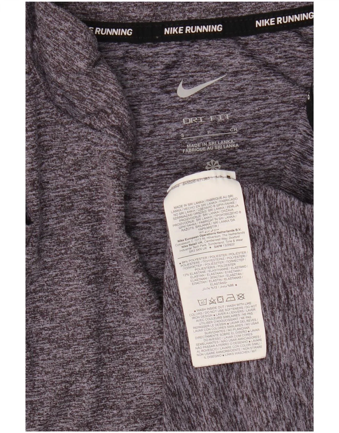 Nike Womens Dri Fit Pullover Tracksuit Top UK 10 Small Grey Flecked - Image 3