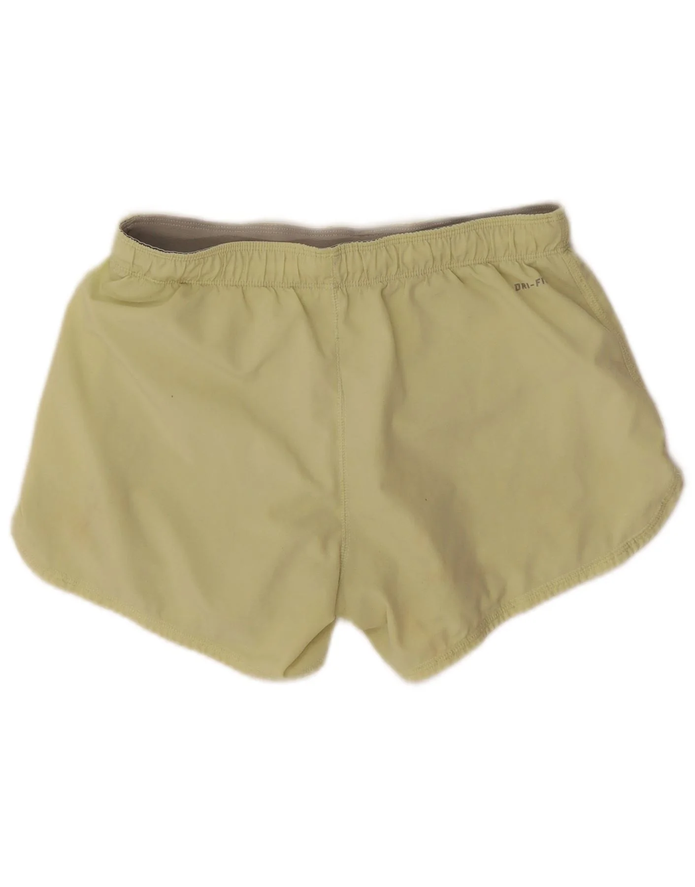 Nike Womens Dri Fit Sport Shorts UK 10 Small Yellow - Image 2