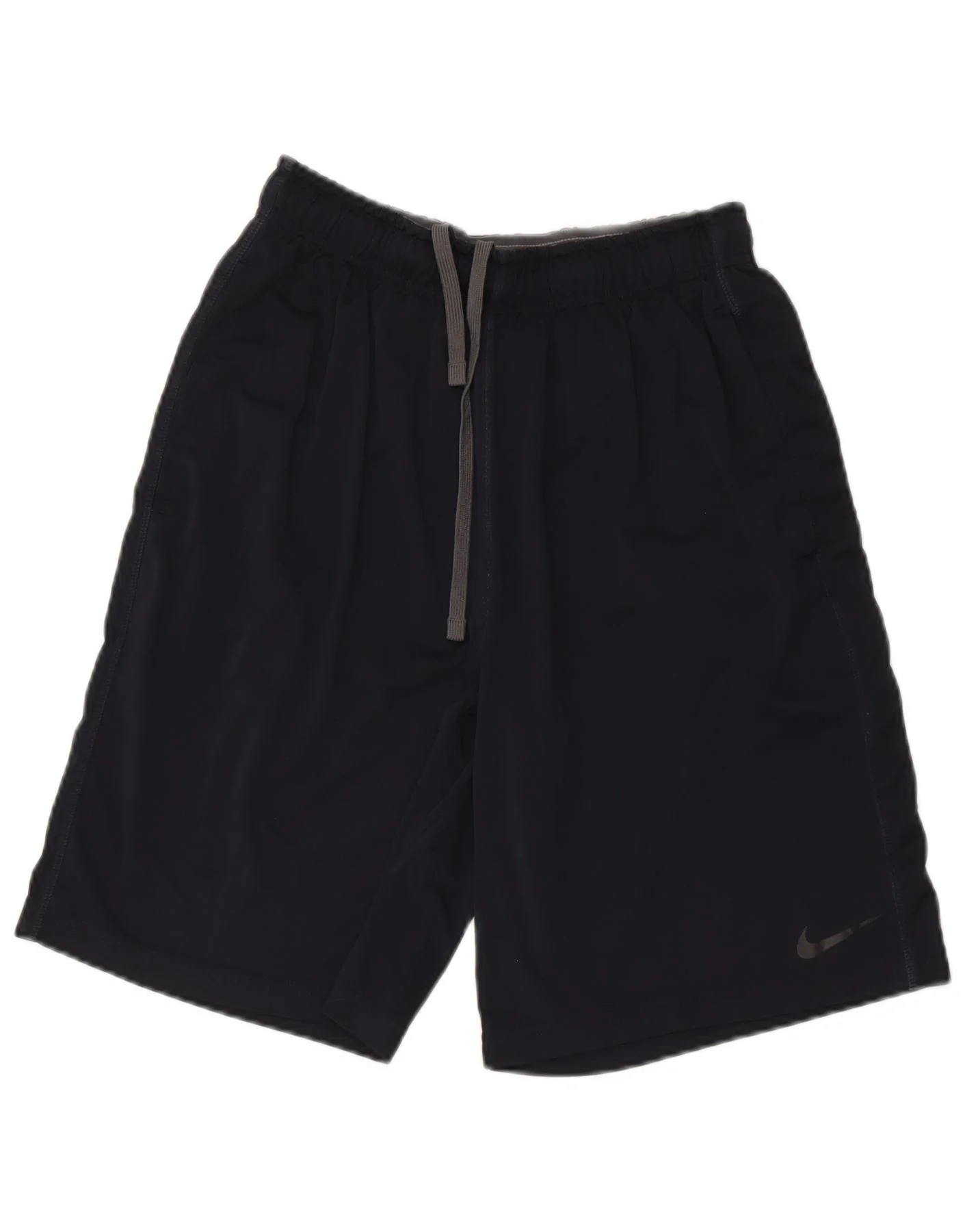 Nike Womens Dri Fit Sport Shorts UK 14 Medium Navy Blue Polyester