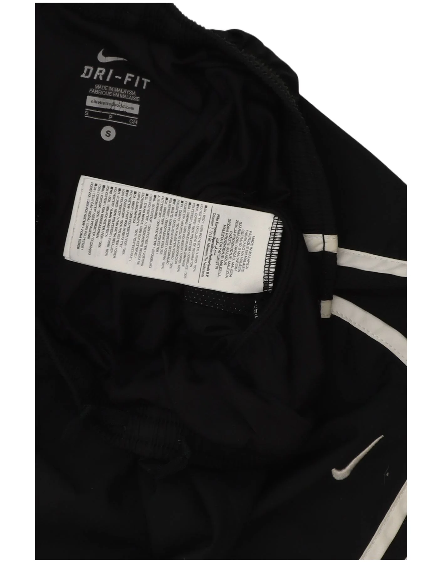 Nike Womens Dri Fit Sport Shorts UK 8 Small Black Polyester - Image 3