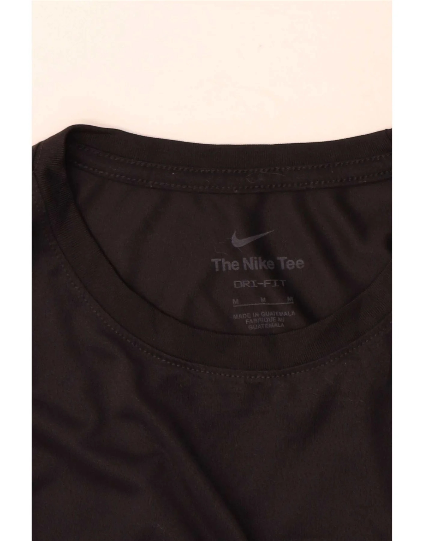 Nike Womens Dri Fit T-Shirt Top Medium Black Polyester Sports - Image 3