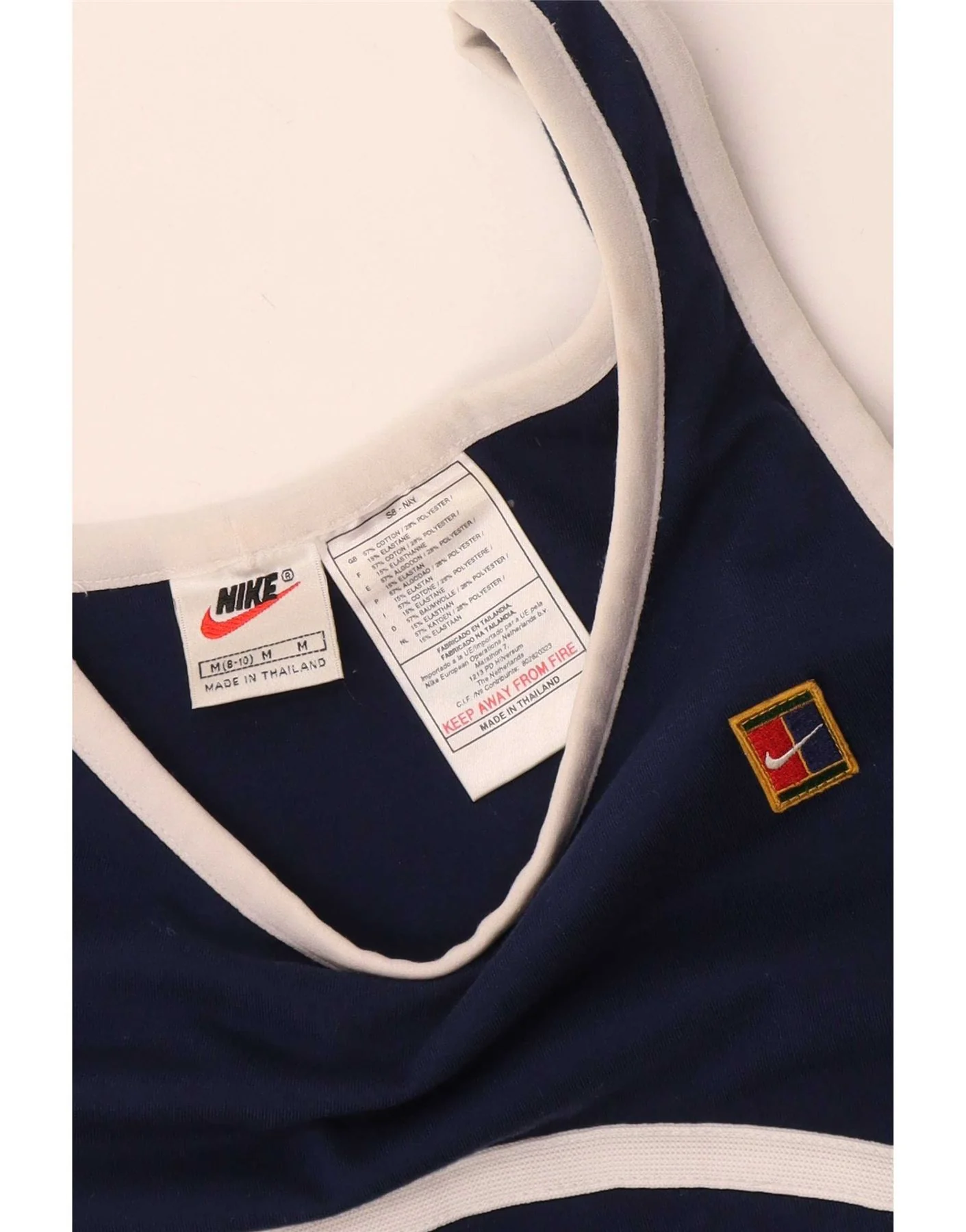Nike Womens Dri Fit Tennis Dress US 8/10 Medium Navy Blue Colourblock - Image 3