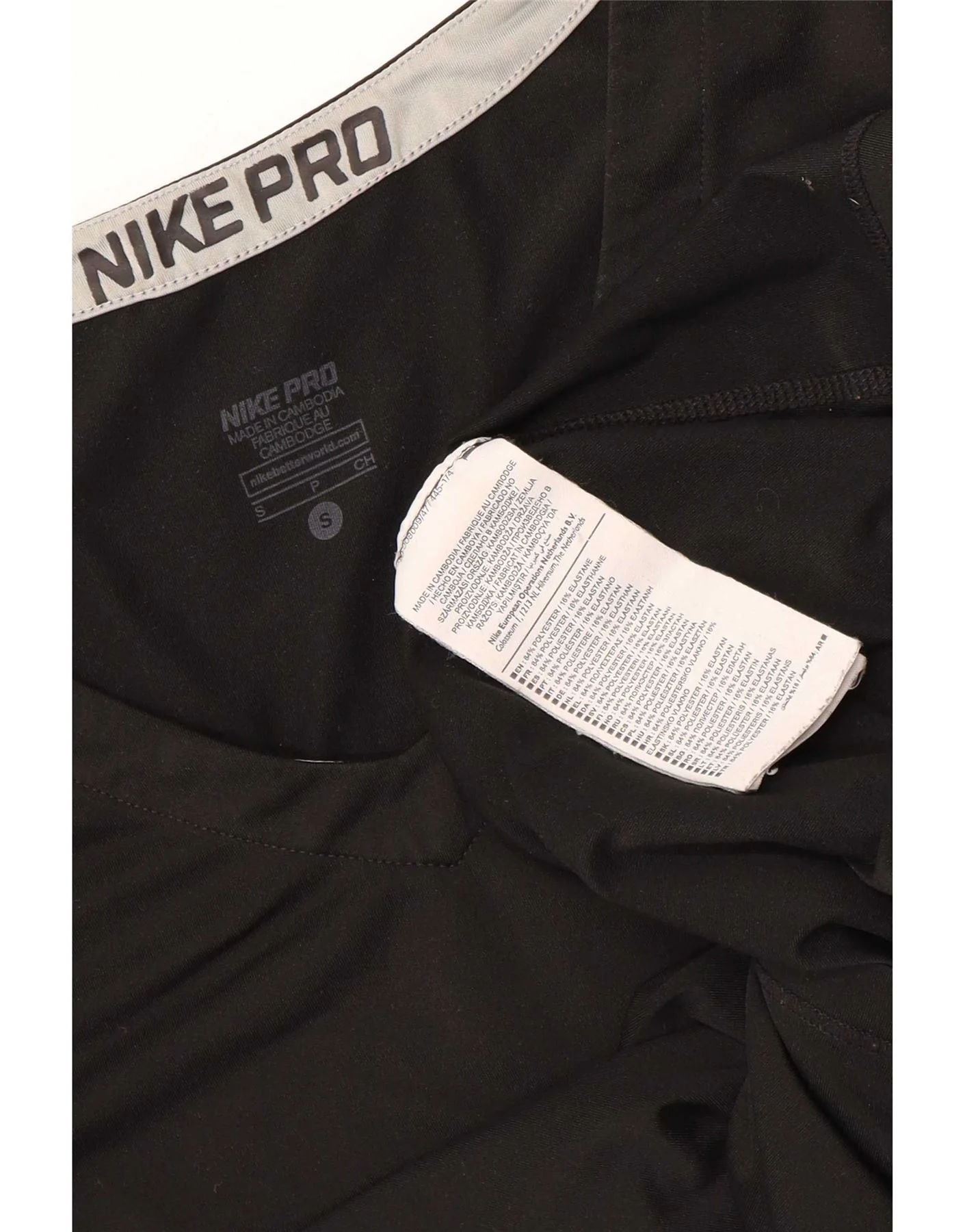 Nike Womens Dri Fit Top Long Sleeve UK 8 Small Black Polyester - Image 3