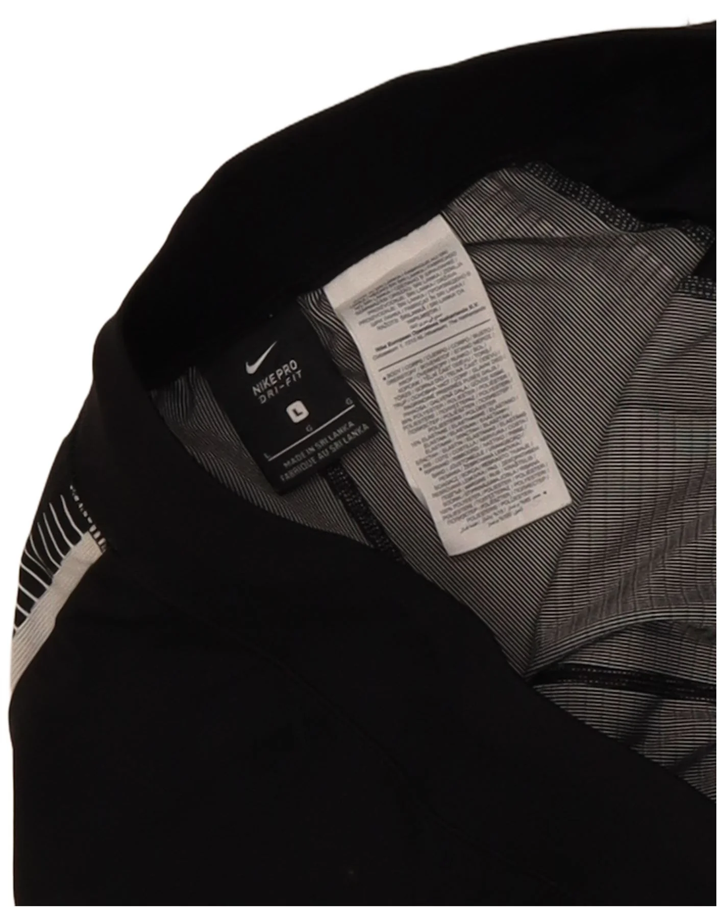 Nike Womens Dri Fit Tracksuit Trousers UK 14 Large Black Colourblock - Image 3