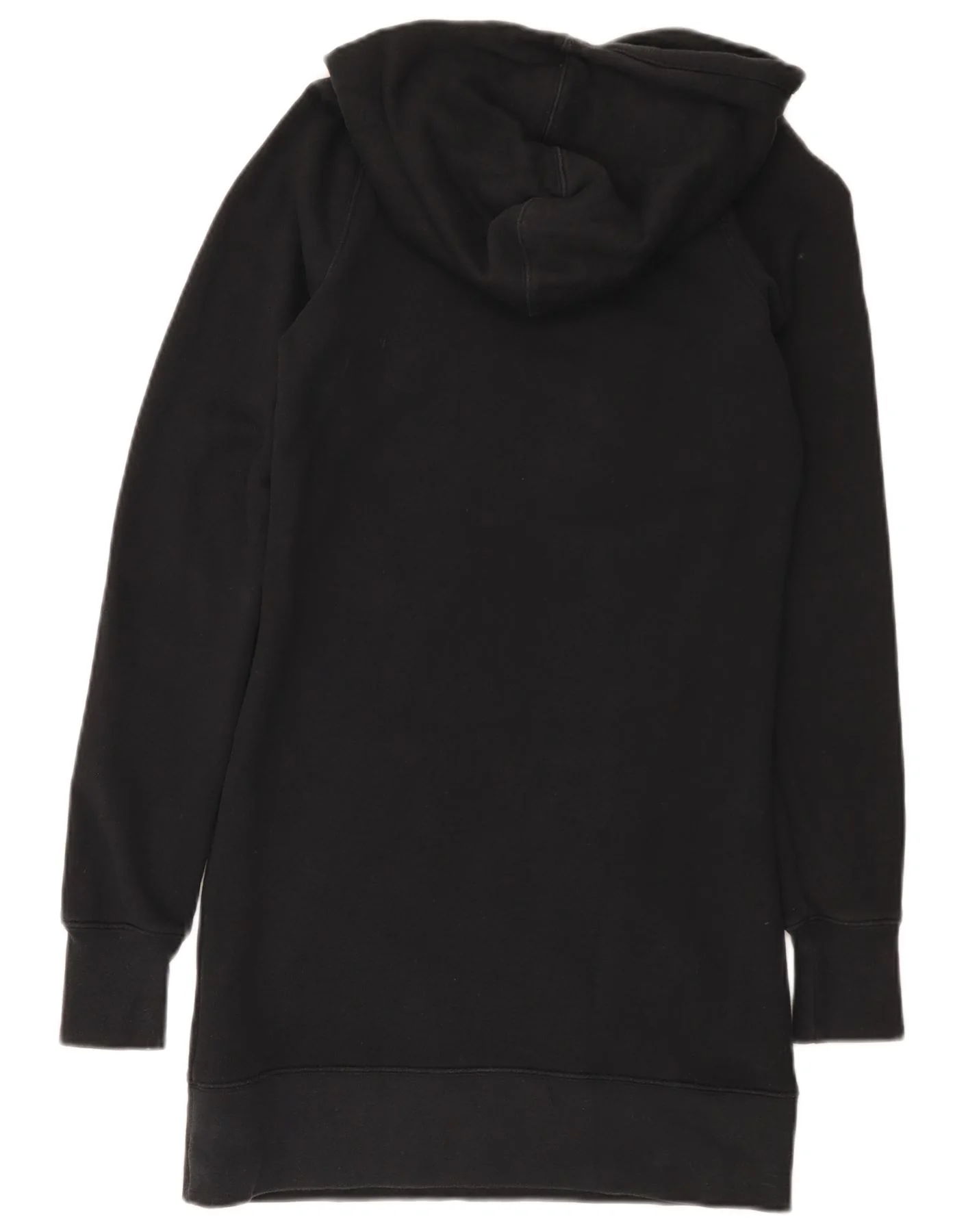 Nike Womens Graphic Hoodie Dress UK 10 Small Black Cotton - Image 2