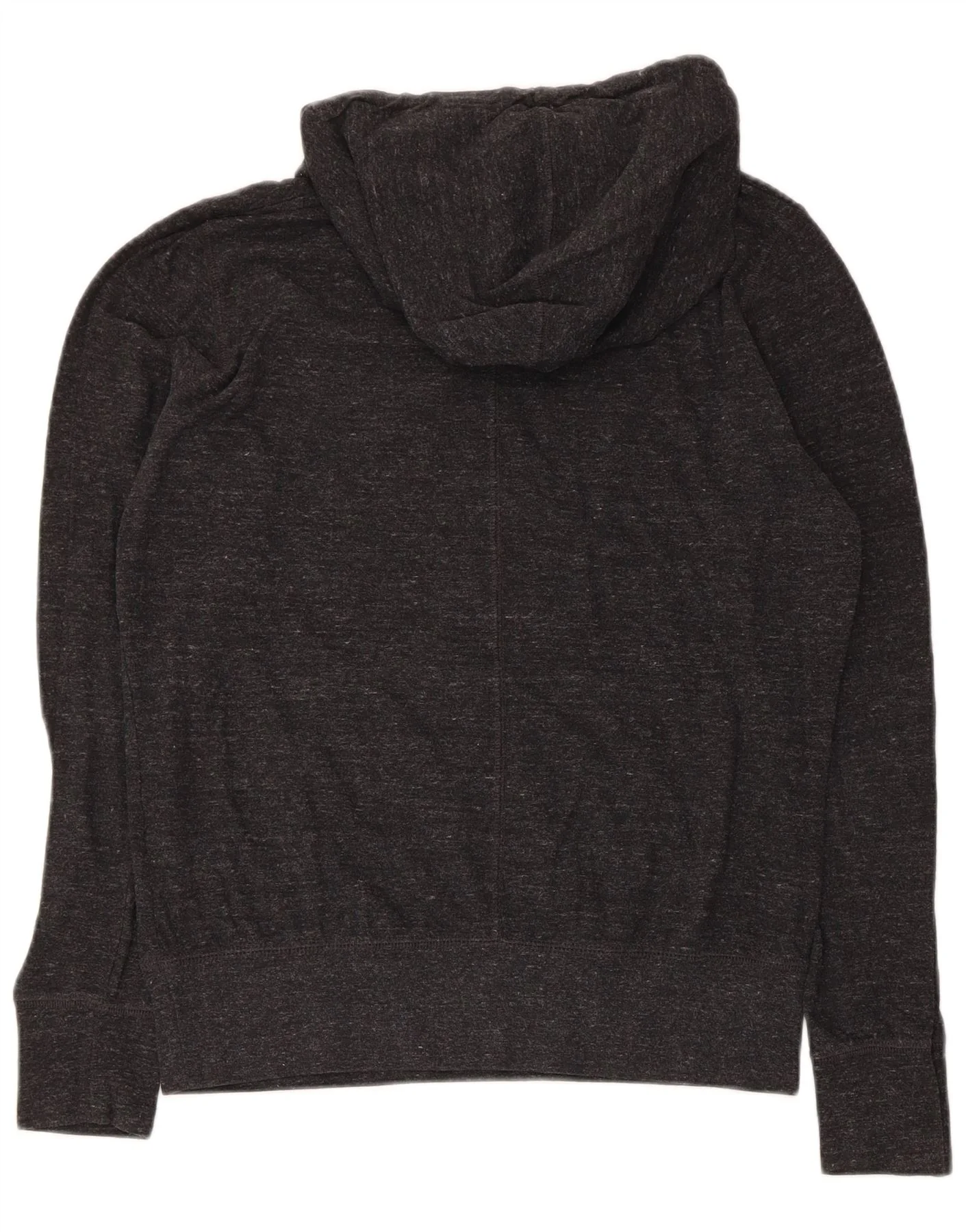 Nike Womens Graphic Hoodie Jumper UK 16 Large Grey Flecked Polyester - Image 2