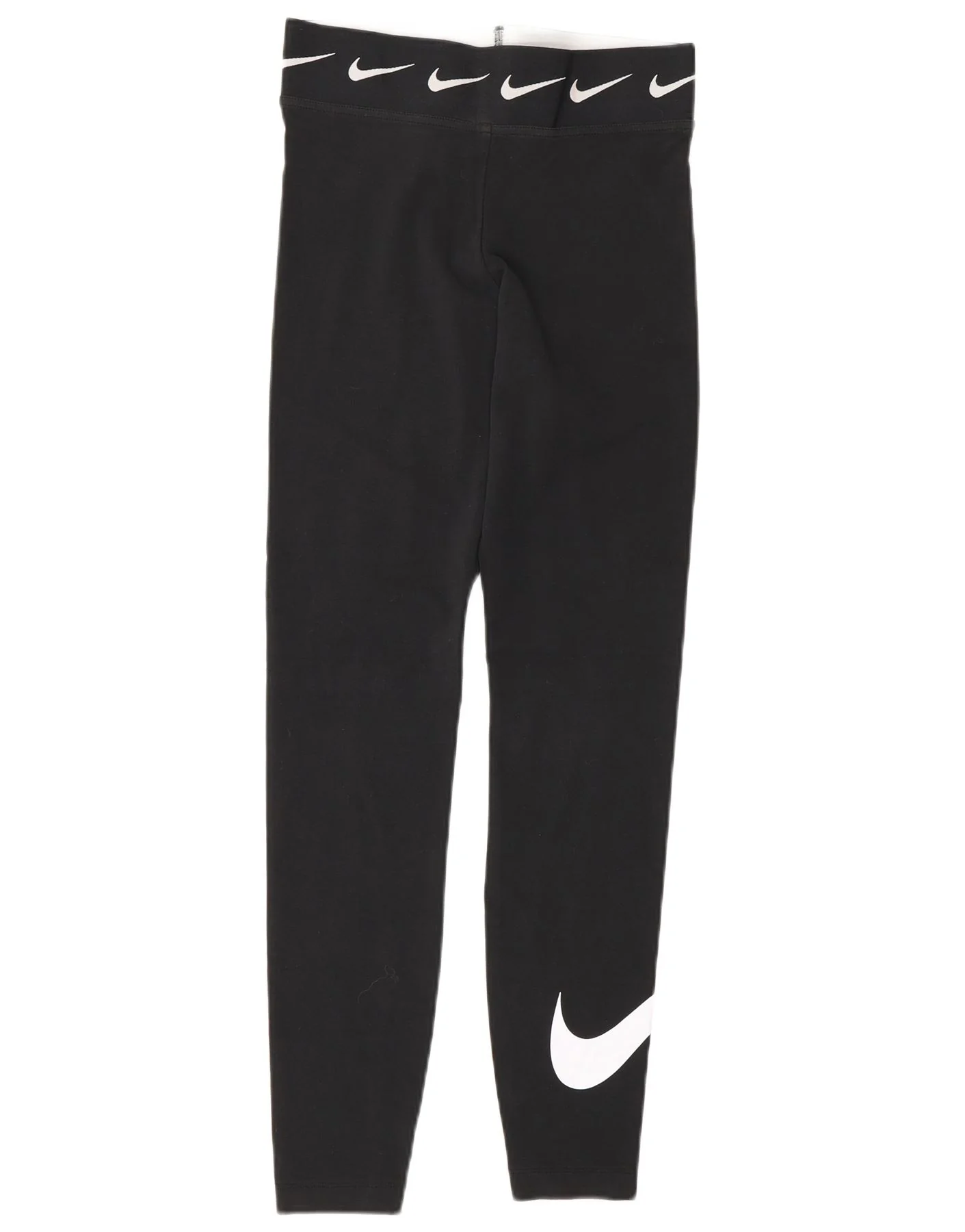 Nike Womens Graphic Leggings UK 10 Small Black Cotton