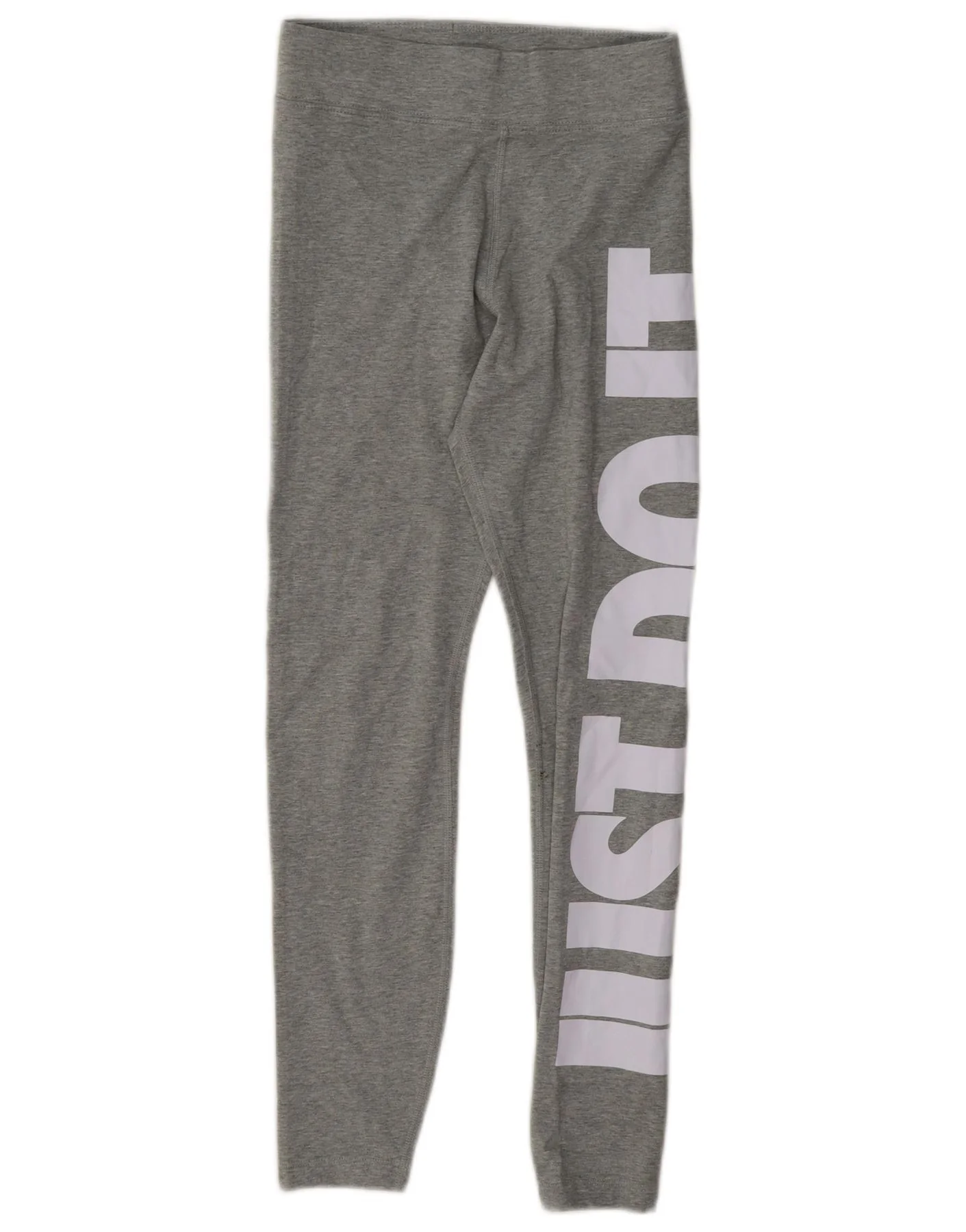 Nike Womens Graphic Leggings UK 10 Small Grey Cotton