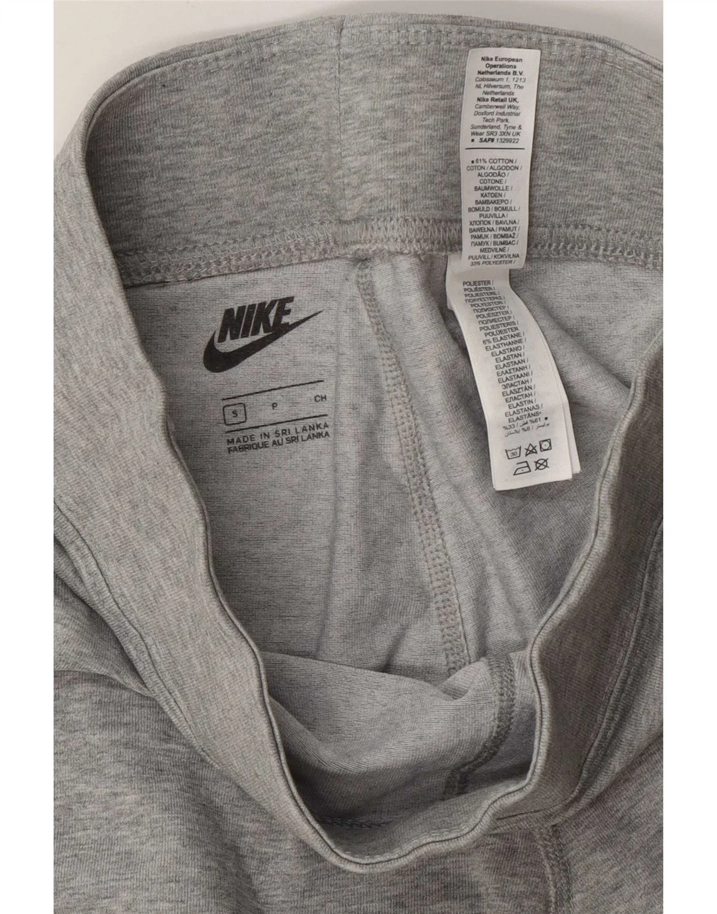 Nike Womens Graphic Leggings UK 10 Small Grey Cotton - Image 4