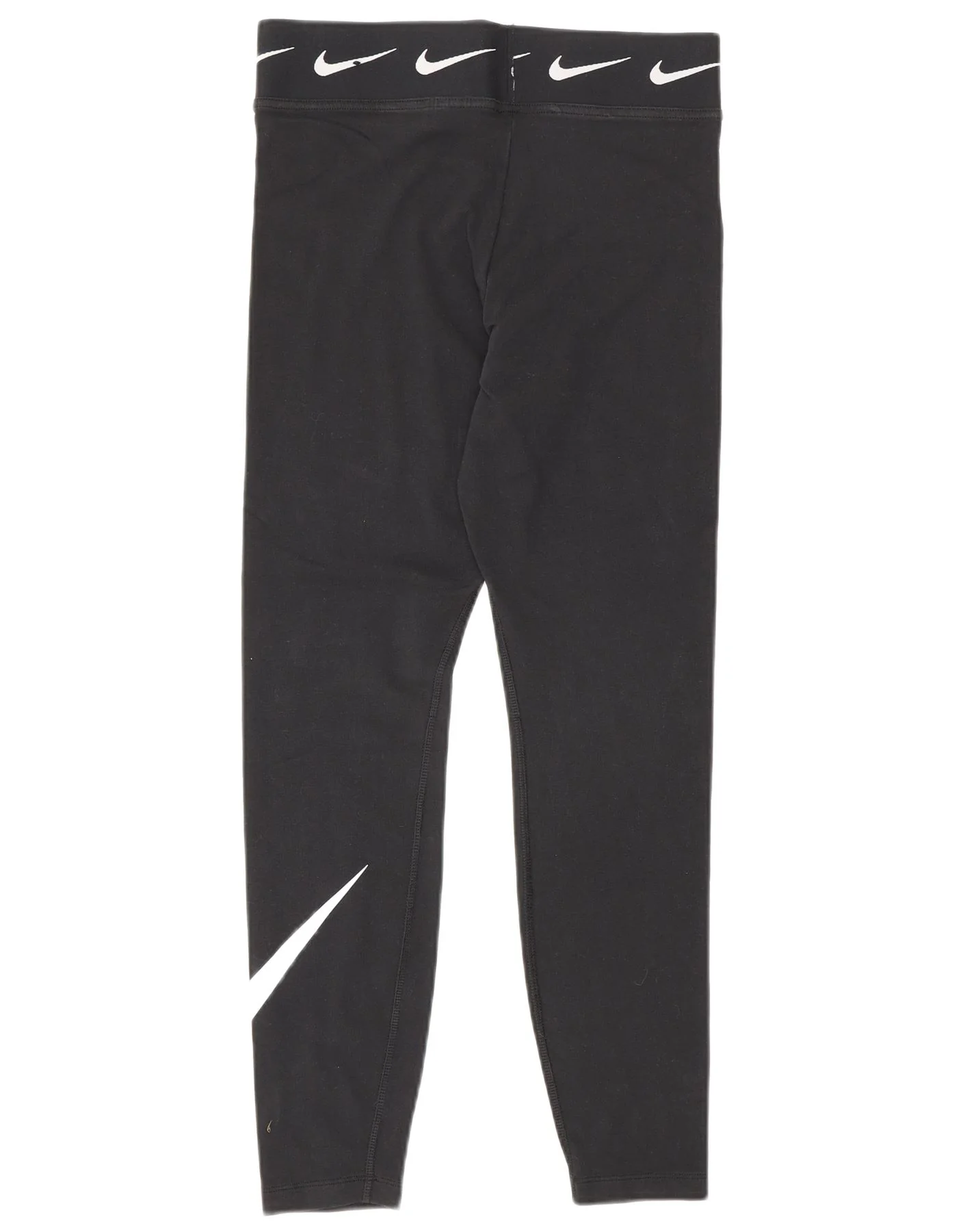 Nike Womens Graphic Leggings UK 12 Medium Black Cotton - Image 2