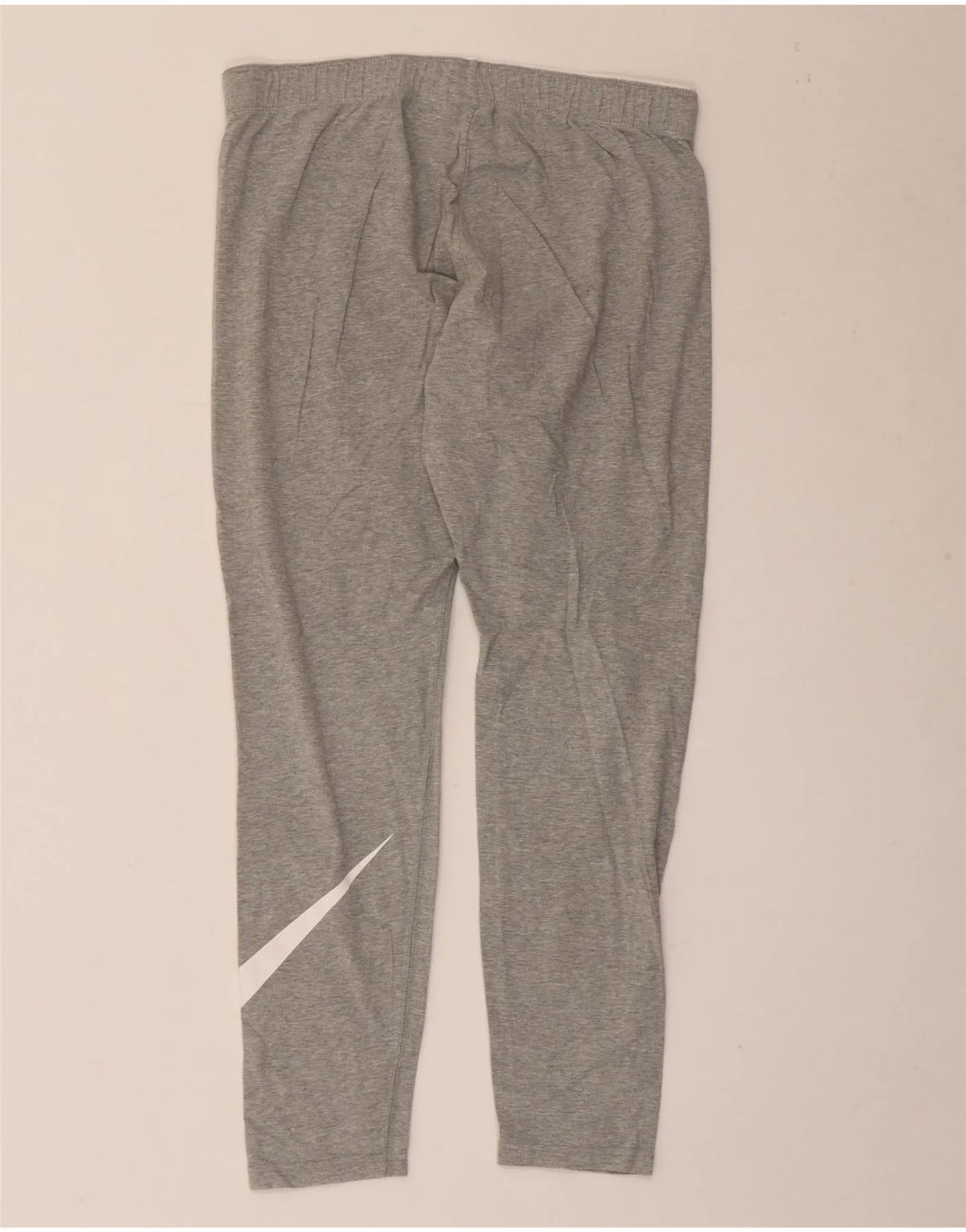 Nike Womens Graphic Leggings UK 14 Large Grey Flecked Cotton - Image 2