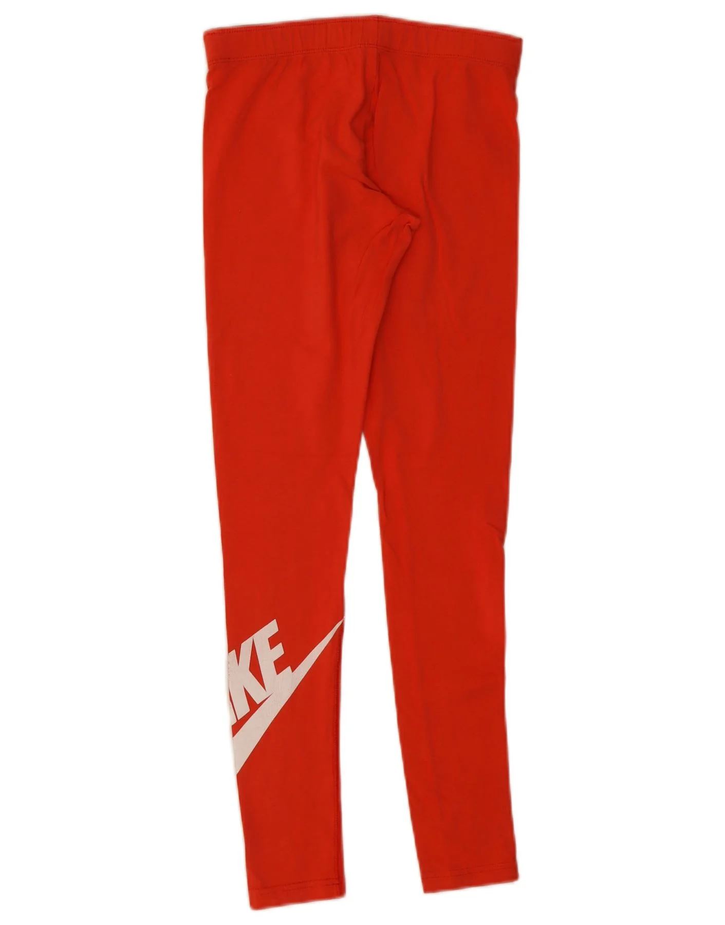 Nike Womens Graphic Leggings UK 8 Small Orange Cotton - Image 2