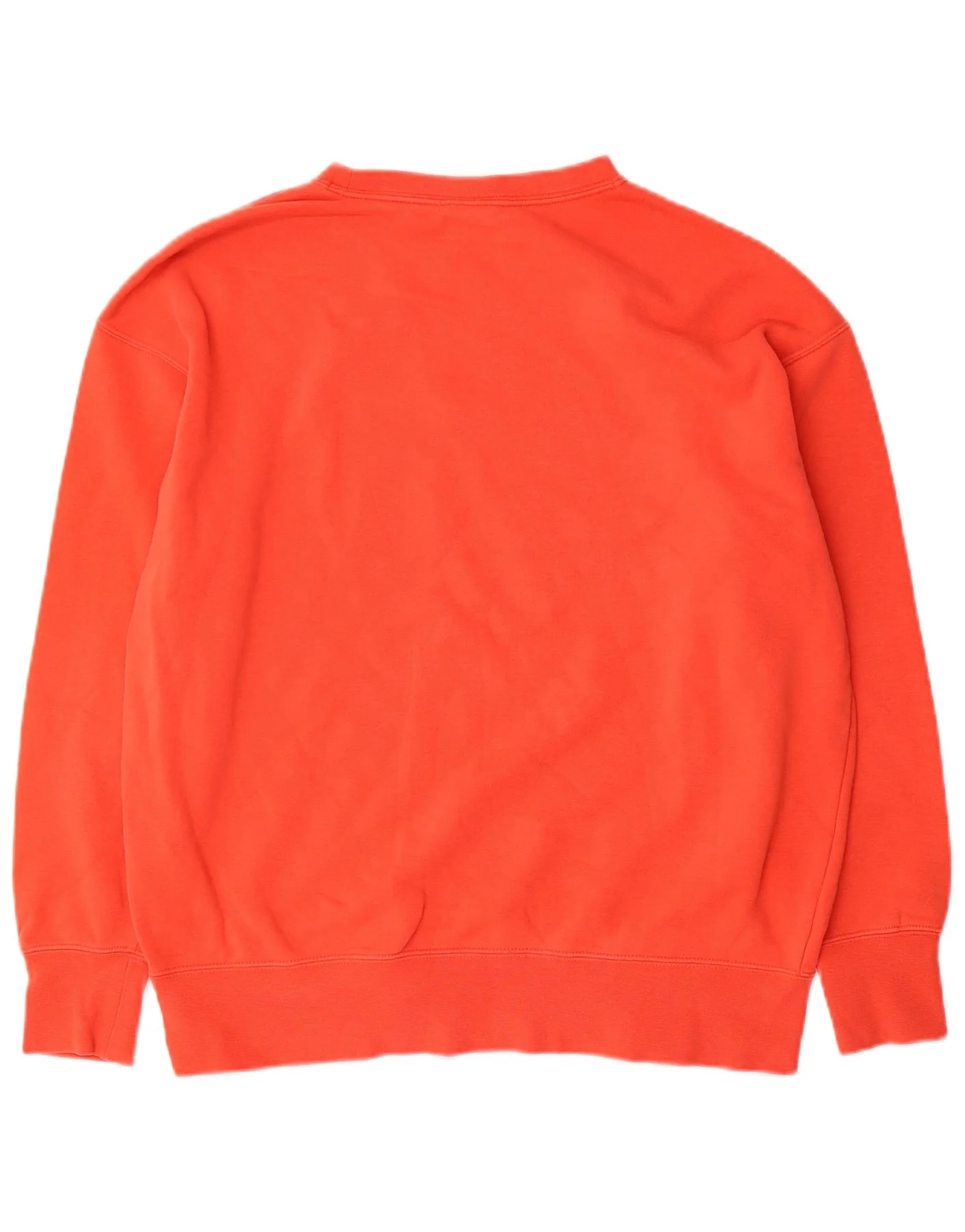 Nike Womens Graphic Oversized Sweatshirt Jumper UK 6 XS Orange Cotton - Image 2