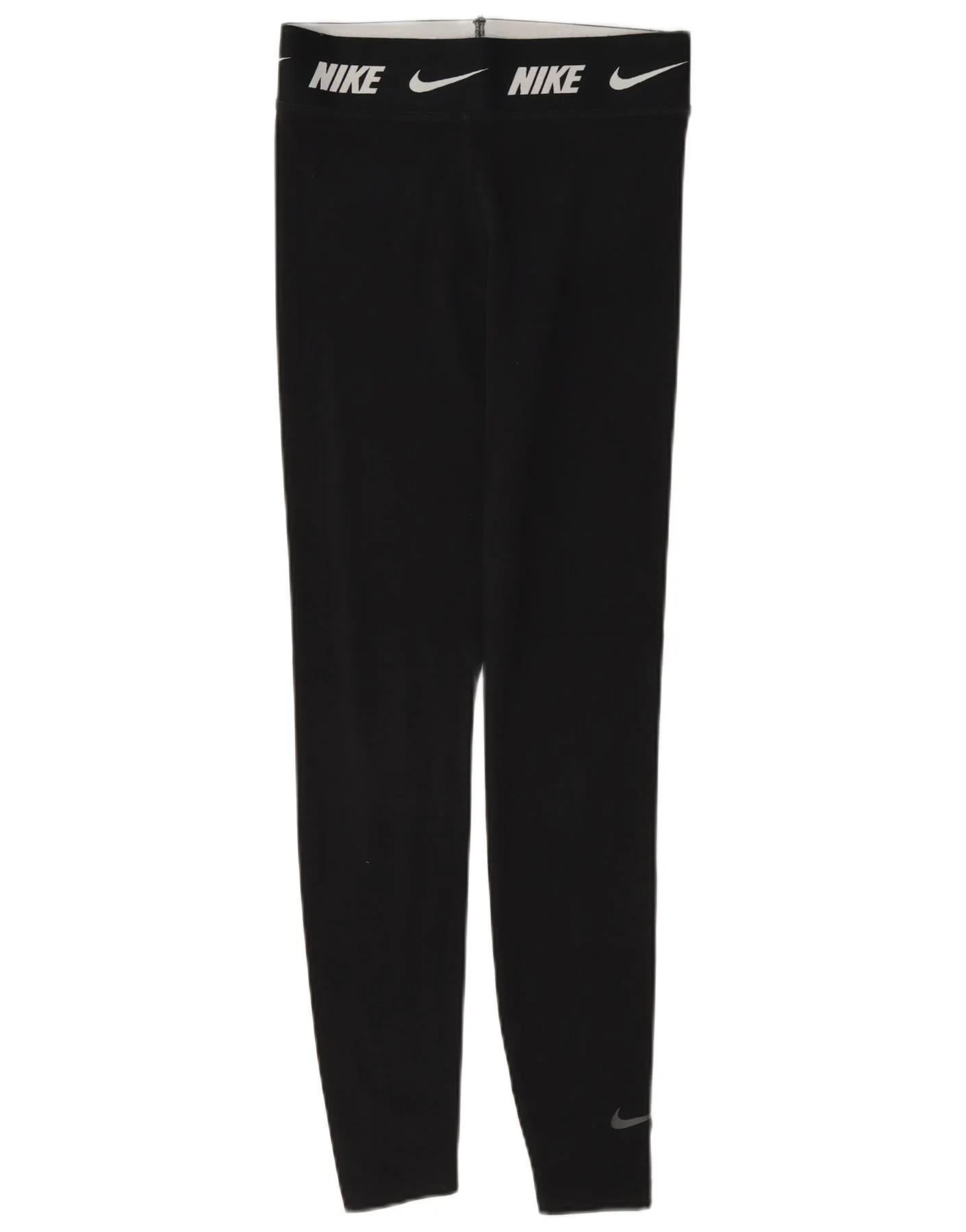 Nike Womens Graphic Slim Fit Leggings UK 6 XS Black Cotton