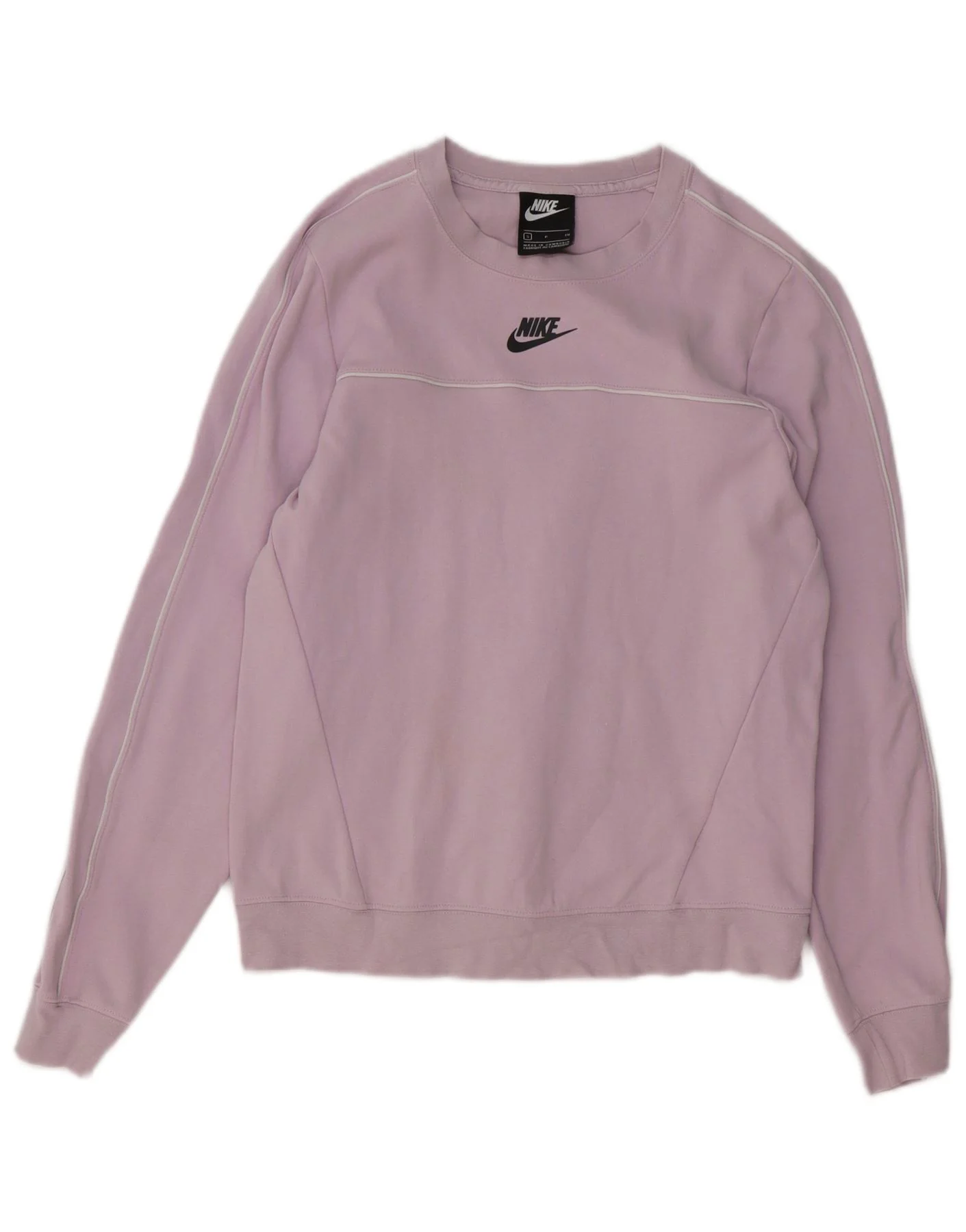 Nike Womens Graphic Sweatshirt Jumper UK 10 Small Purple Cotton
