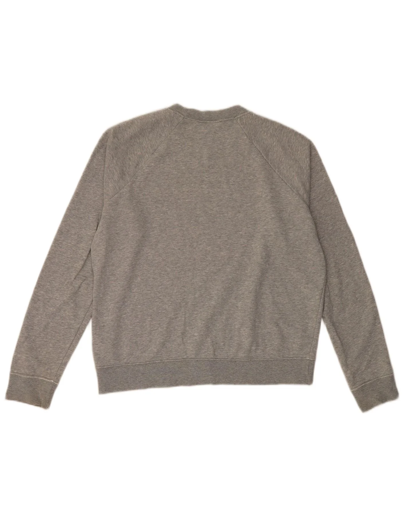Nike Womens Graphic Sweatshirt Jumper UK 14 Medium Grey Cotton - Image 2