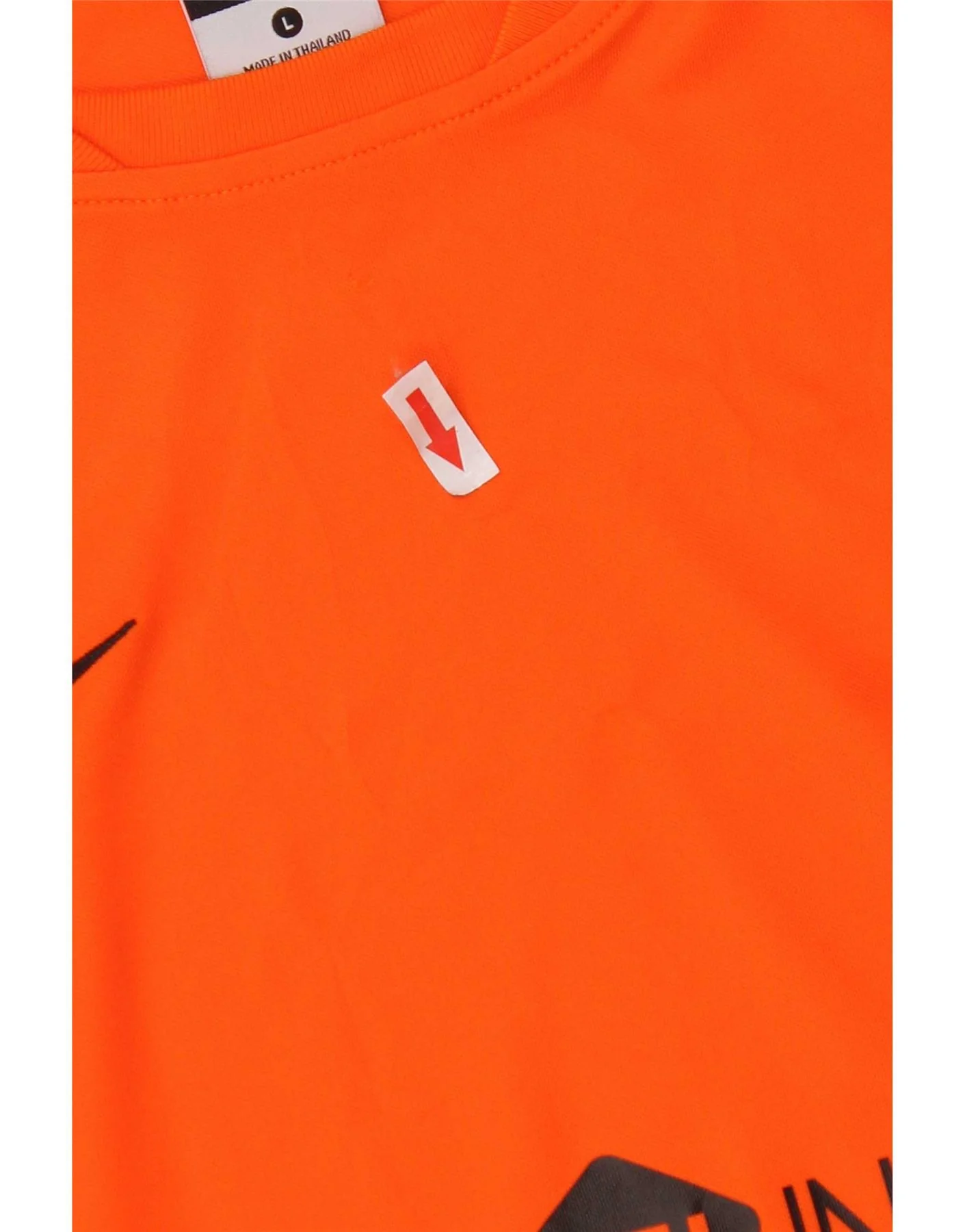 Nike Womens Graphic T-Shirt Top Large Orange Polyester - Image 3