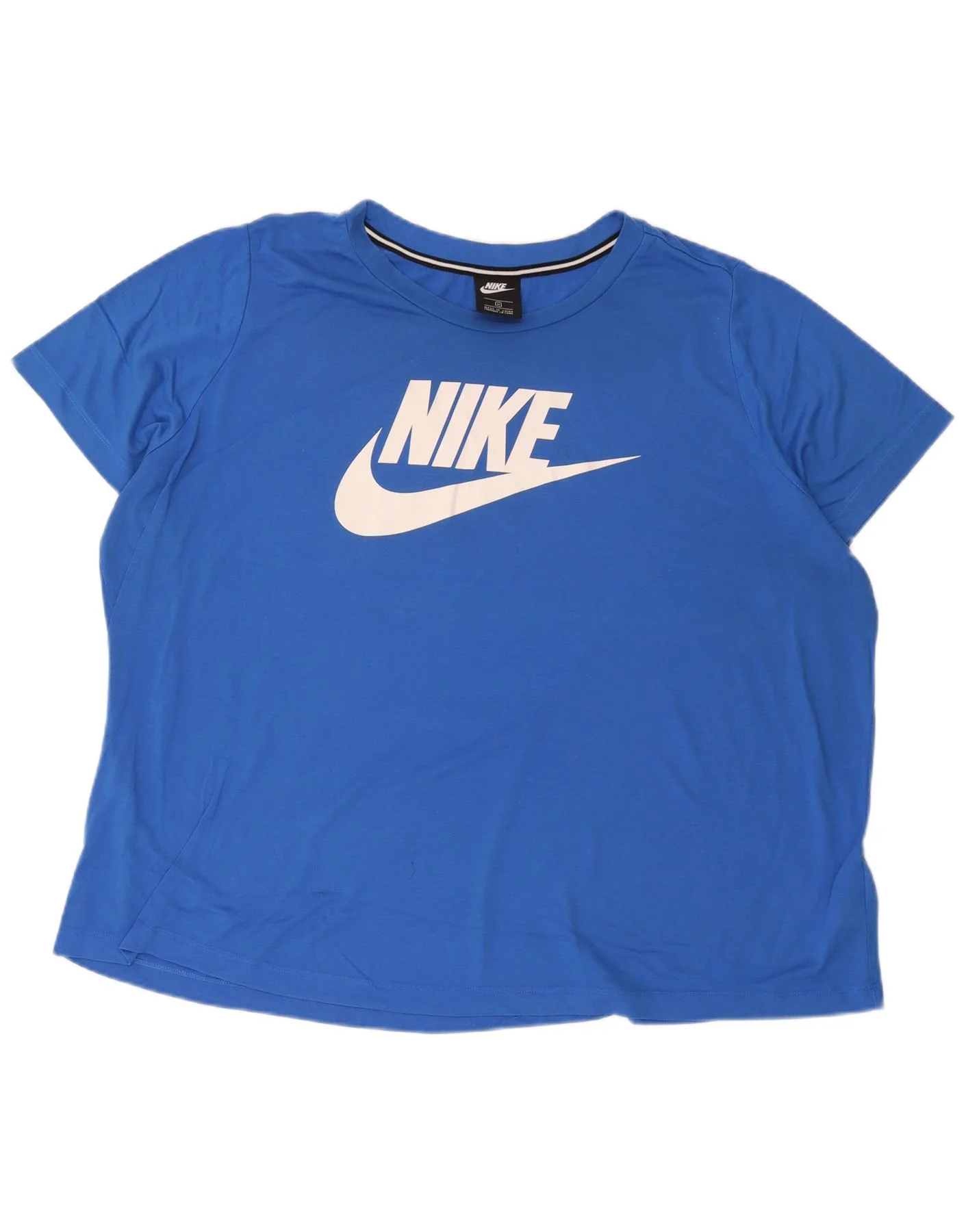 Nike Womens Graphic T-Shirt Top UK 22 3XL Blue Polyester