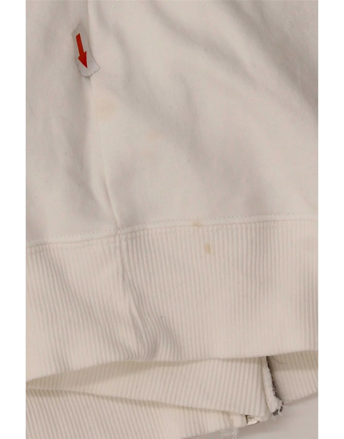 Nike Womens Graphic Tracksuit Top Jacket UK 14 Medium White Cotton - Image 4