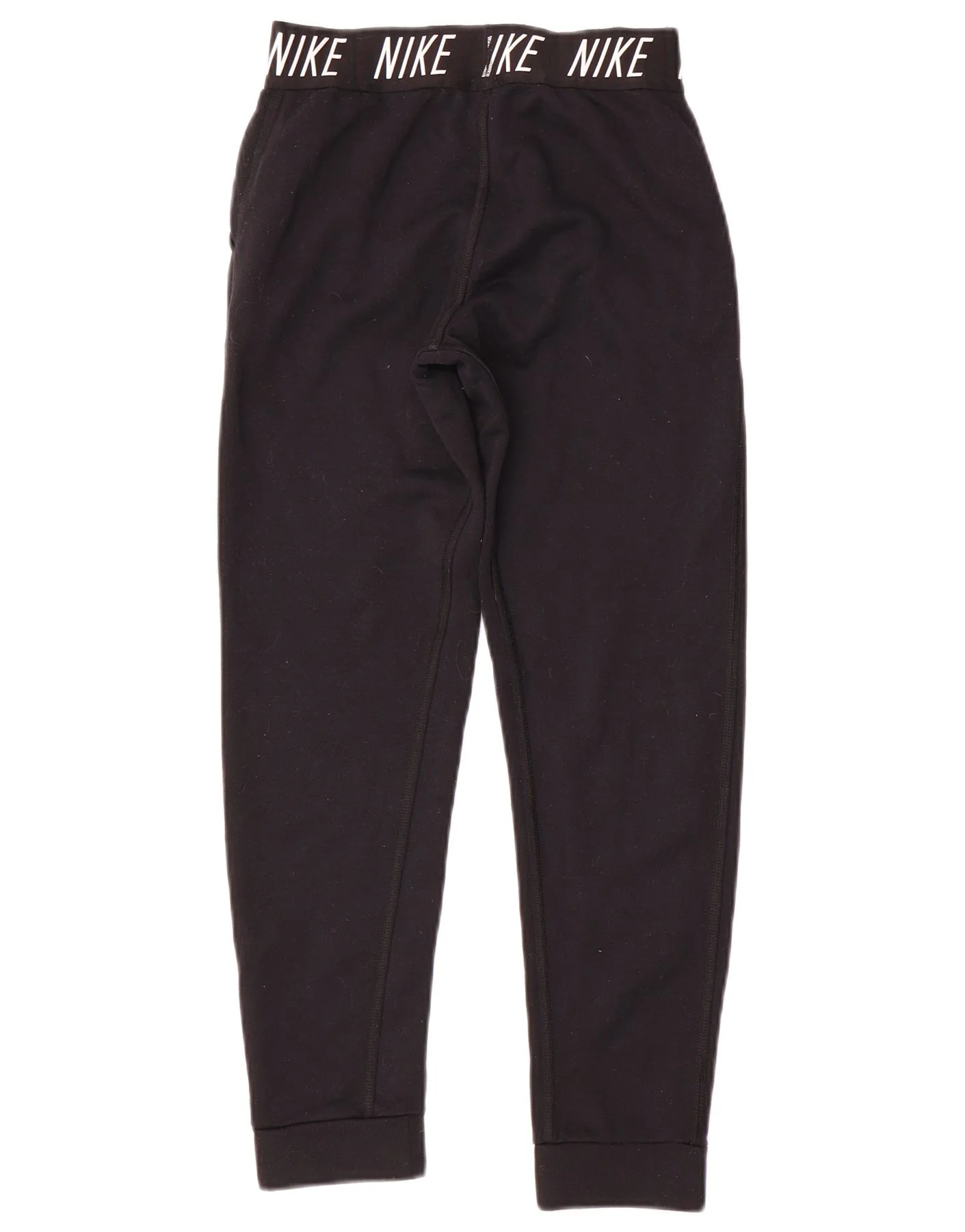 Nike Womens Graphic Tracksuit Trousers Joggers UK 12 Medium Black Polyester - Image 2