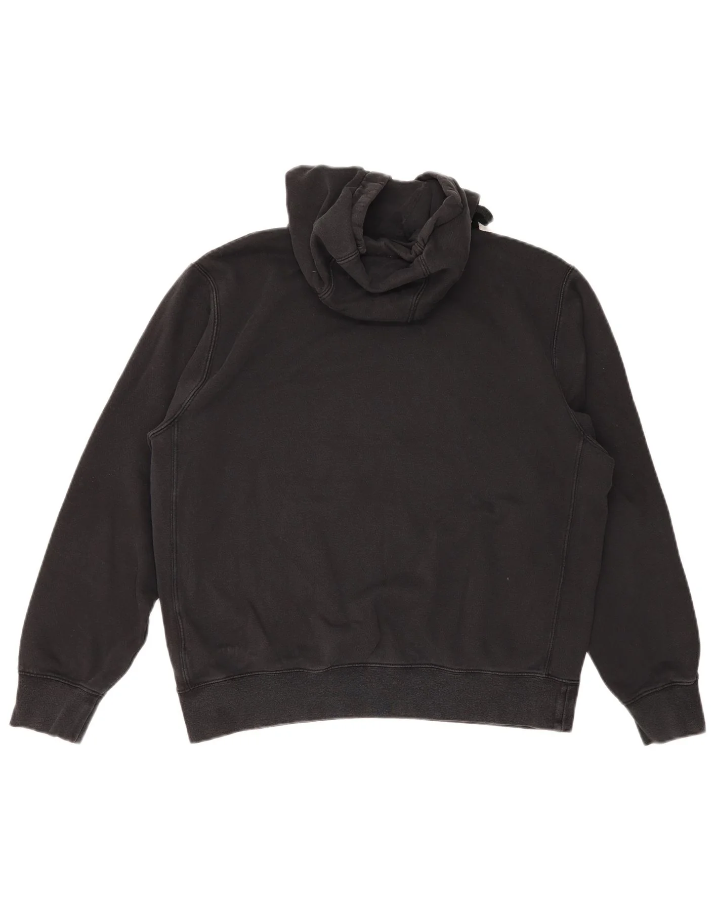 Nike Womens Hoodie Jumper UK 14 Medium Black Cotton - Image 2