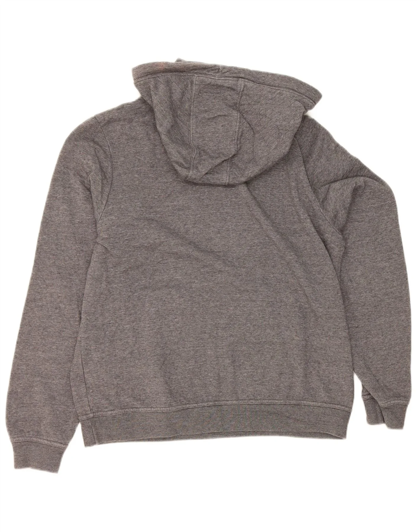Nike Womens Hoodie Jumper UK 14 Medium Grey Cotton - Image 2