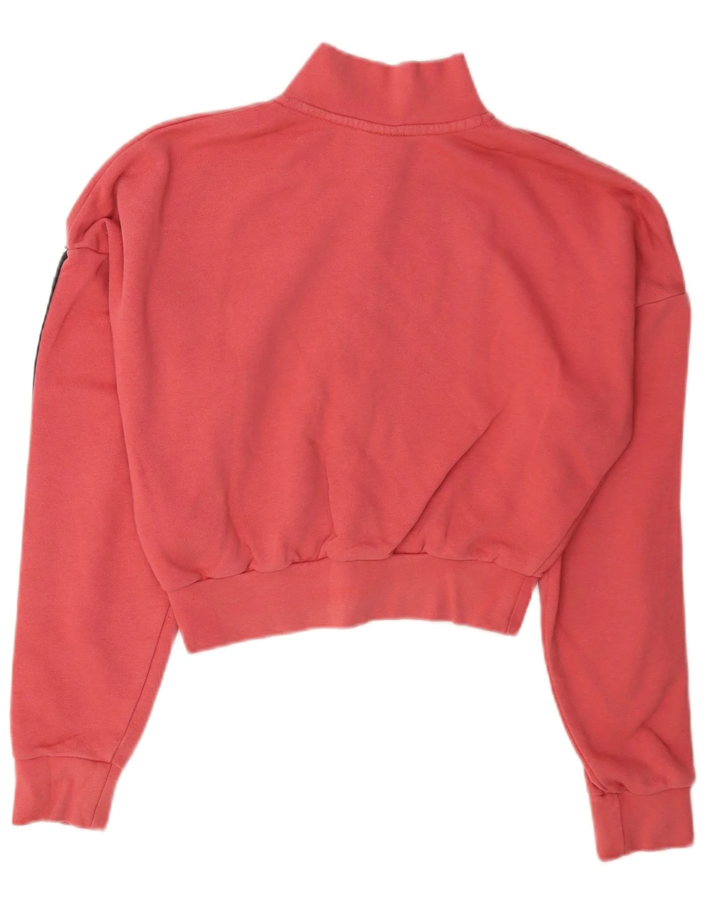 Nike Womens Oversized Crop Sweatshirt Jumper UK 6 XS Pink Colourblock - Image 2