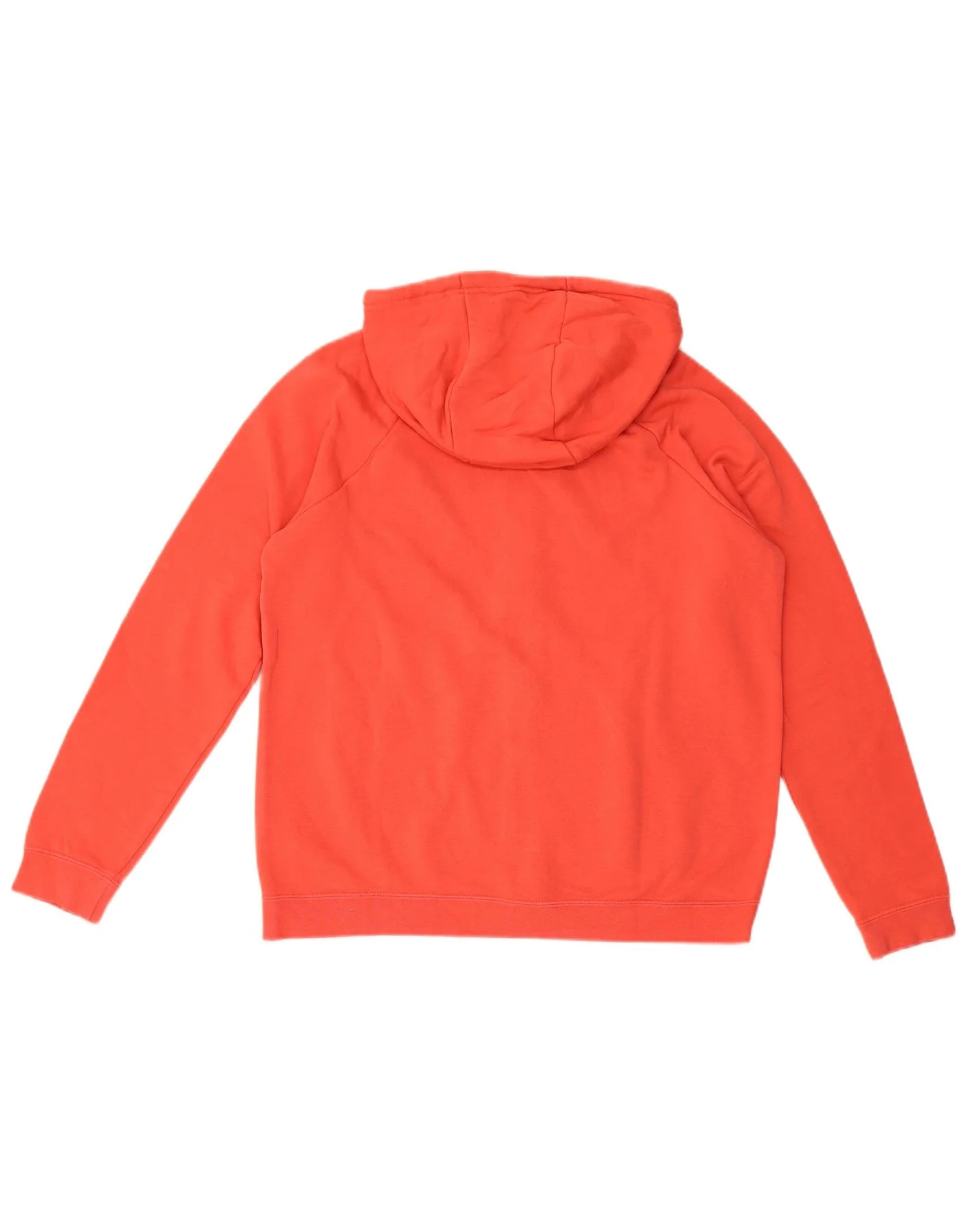 Nike Womens Oversized Zip Hoodie Sweater UK 14 Medium Red Cotton - Image 2