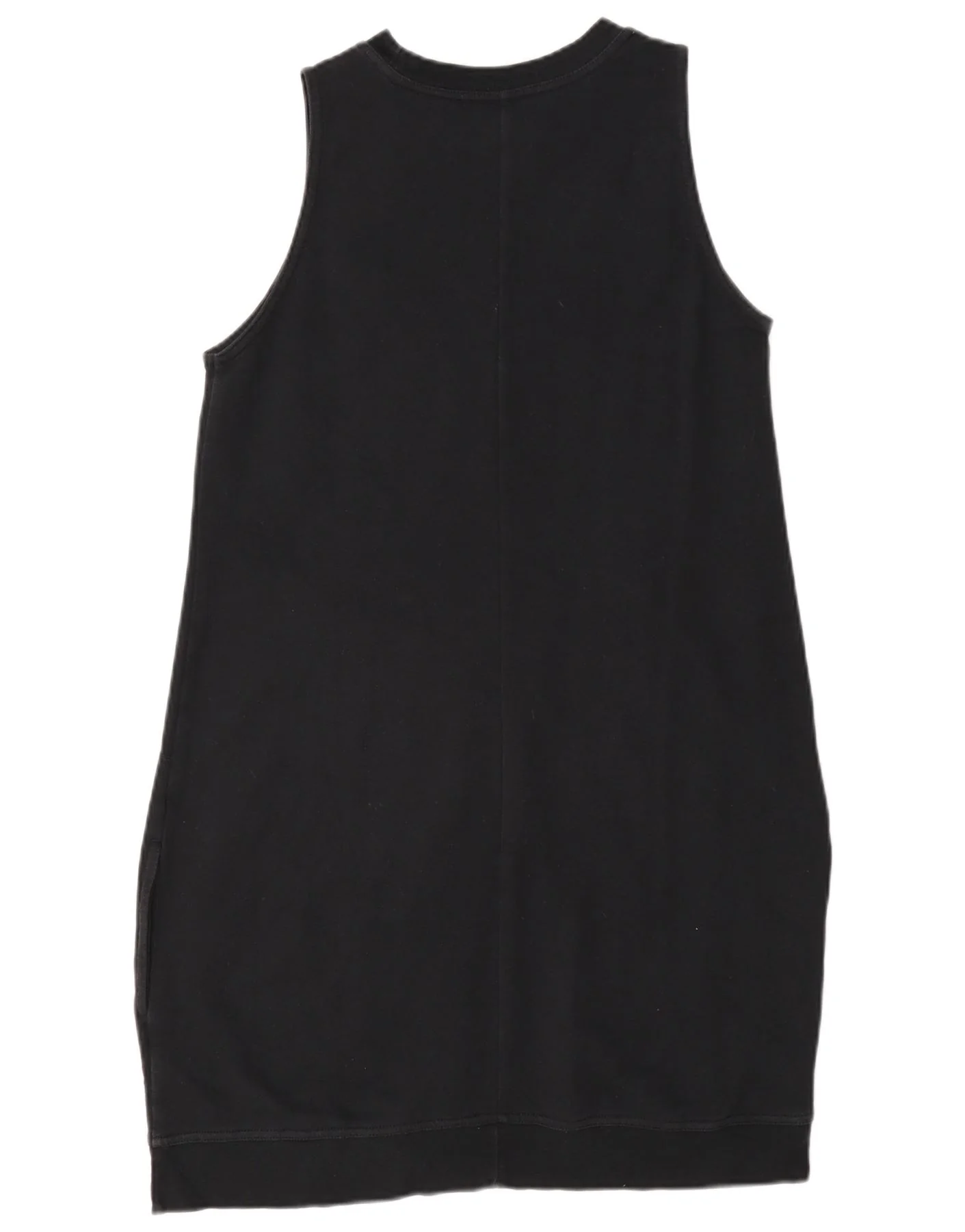 Nike Womens Sleeveless Sweatshirt Jumper Dress UK 14 Large Black Cotton - Image 2