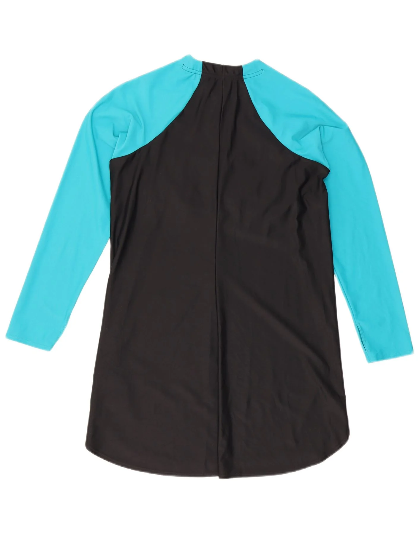 Nike Womens Swim Longline Top Long Sleeve UK 10 Small Black Colourblock - Image 2