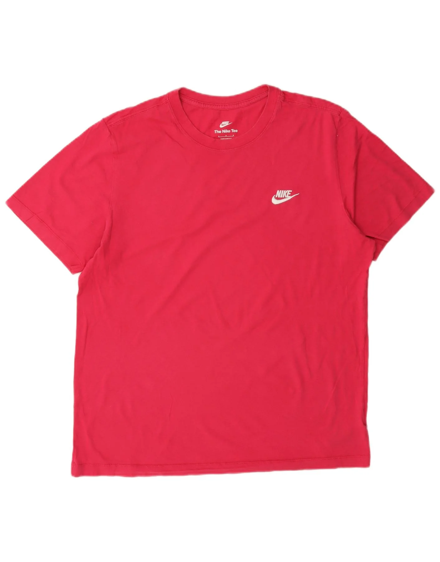 Nike Womens T-Shirt Top Large Pink Cotton
