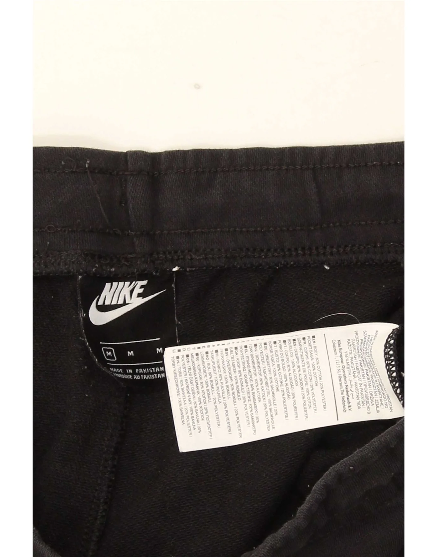 Nike Womens Tracksuit Trousers Joggers UK 12 Medium Black Cotton - Image 3