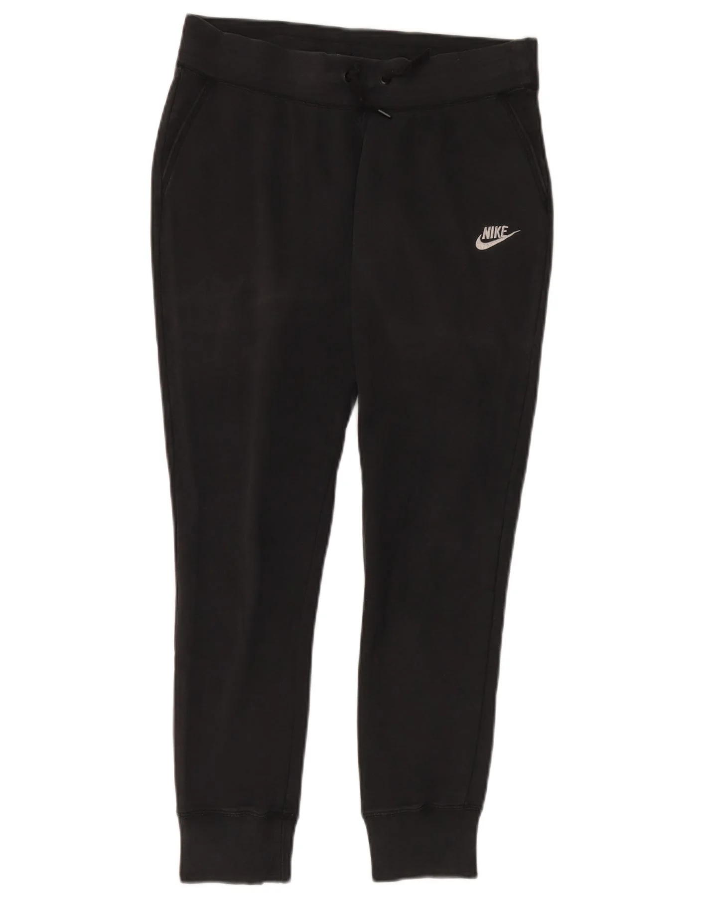Nike Womens Tracksuit Trousers Joggers UK 14 Medium Black Cotton
