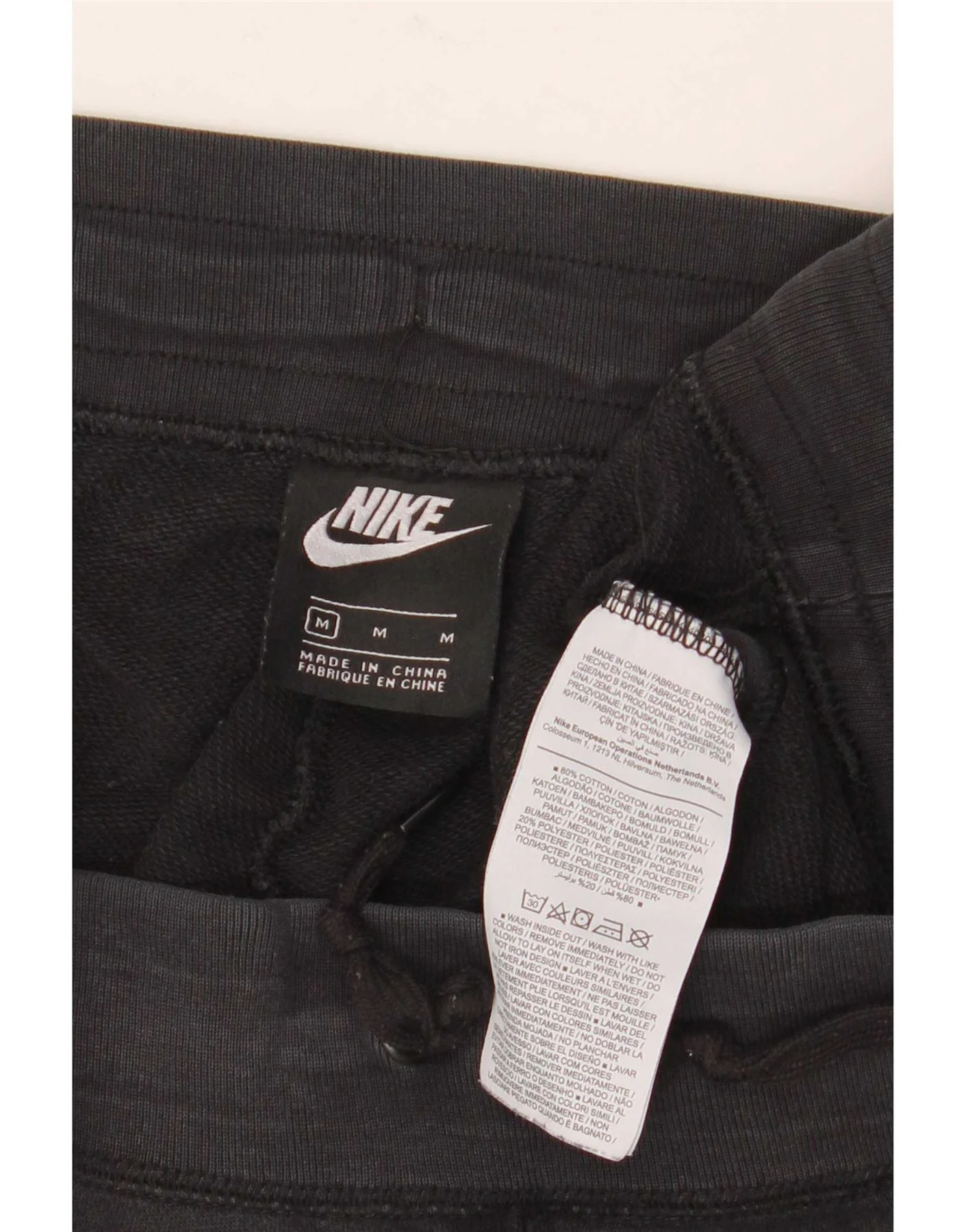 Nike Womens Tracksuit Trousers Joggers UK 14 Medium Black Cotton - Image 4