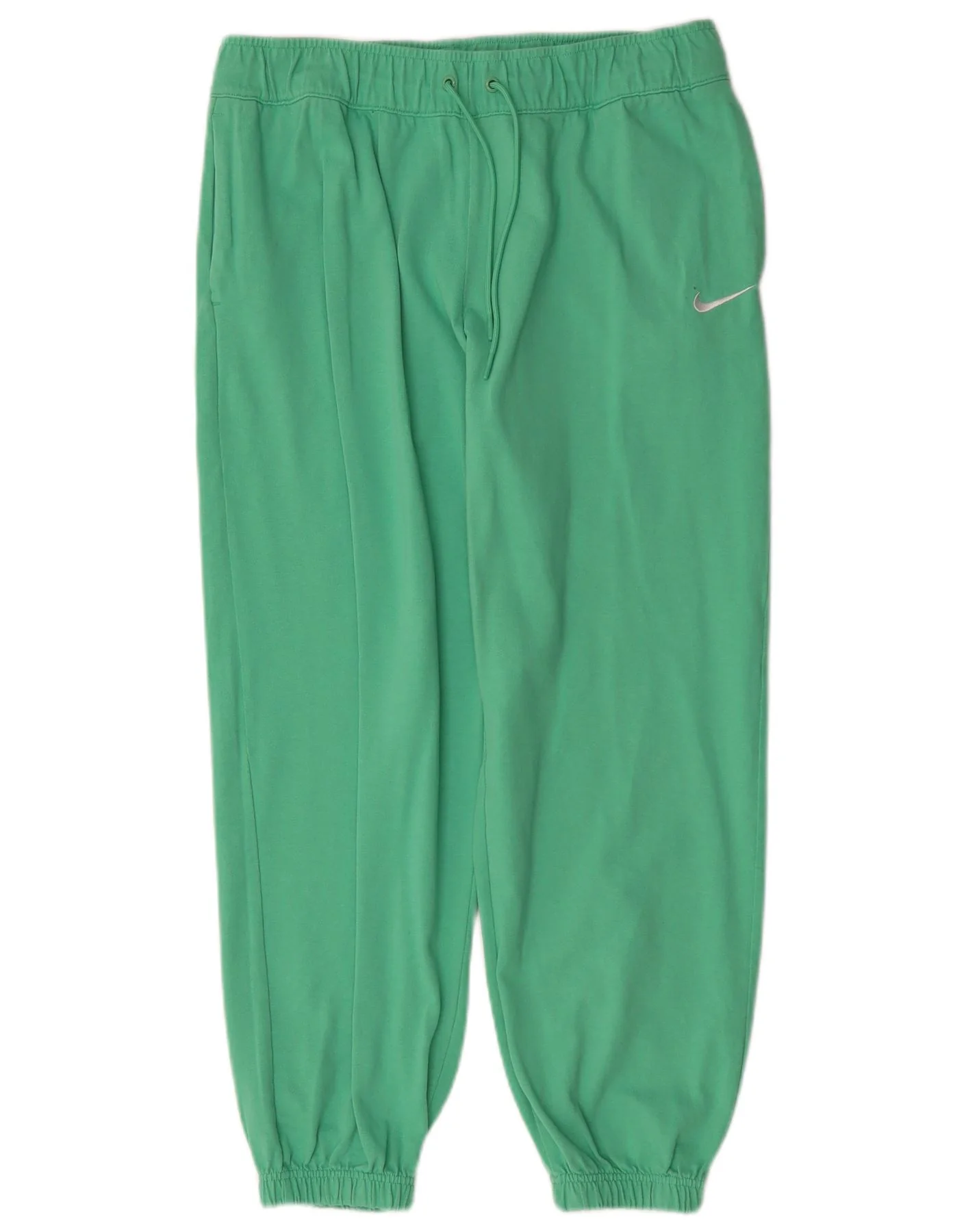 Nike Womens Tracksuit Trousers Joggers UK 16 Large Green Cotton