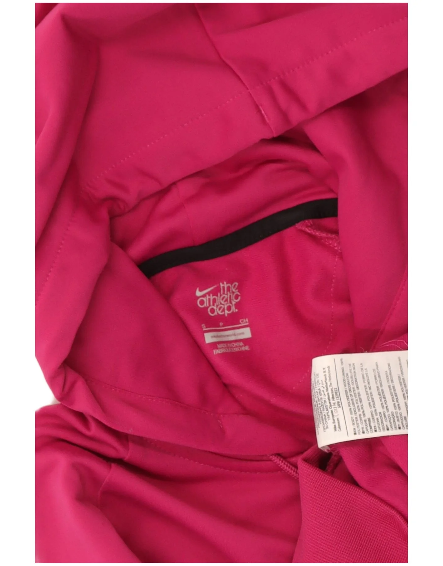 Nike Womens Zip Hoodie Sweater UK 10 Small Pink Polyester - Image 3