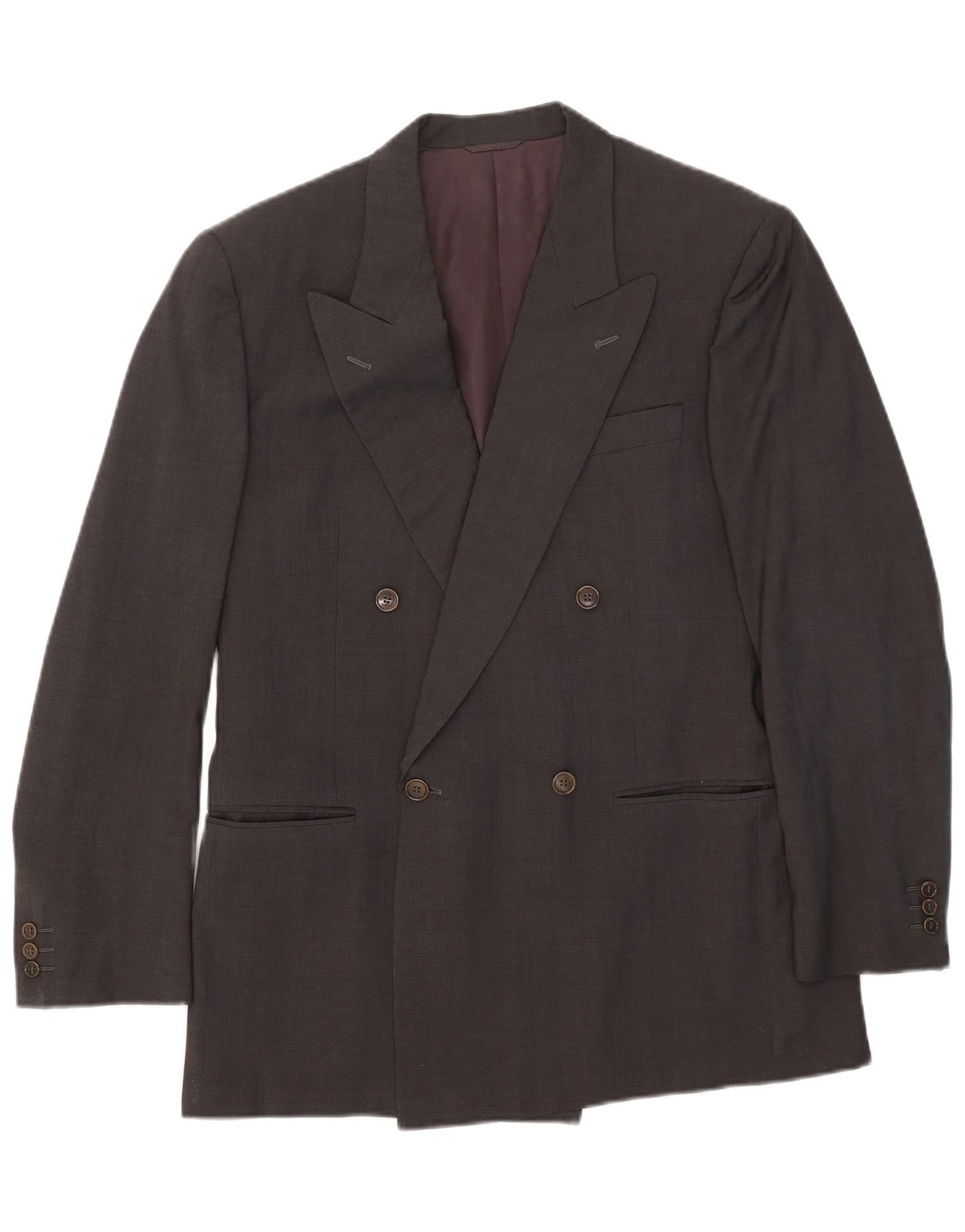 Nino Cerruti Mens Double Breasted Blazer Jacket IT 50 Large Grey Wool