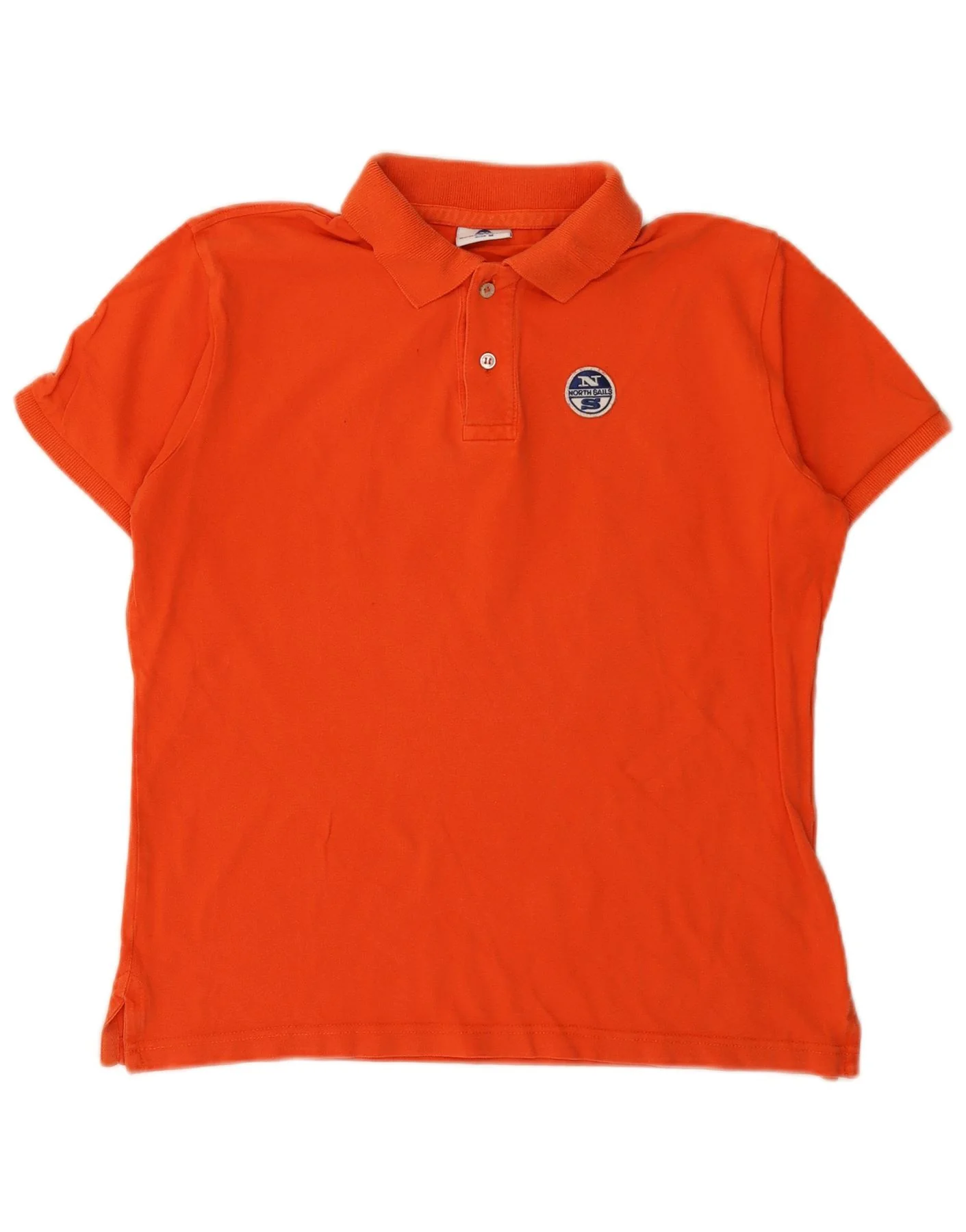 North Sails Mens Polo Shirt Medium Orange Cotton