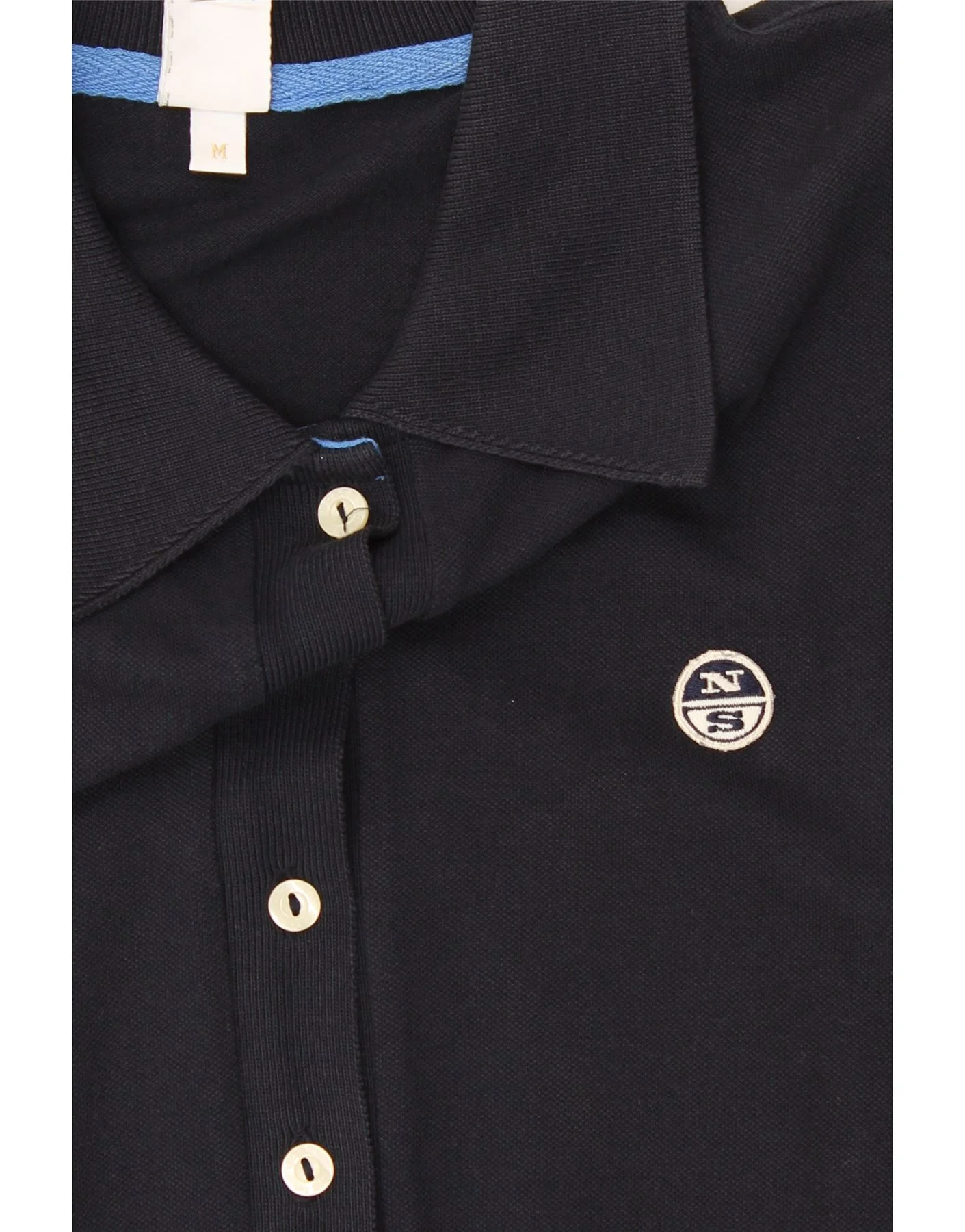 NORTH SAILS Womens Sleeveless Polo Dress UK 14 Medium Navy Blue Cotton - Image 3