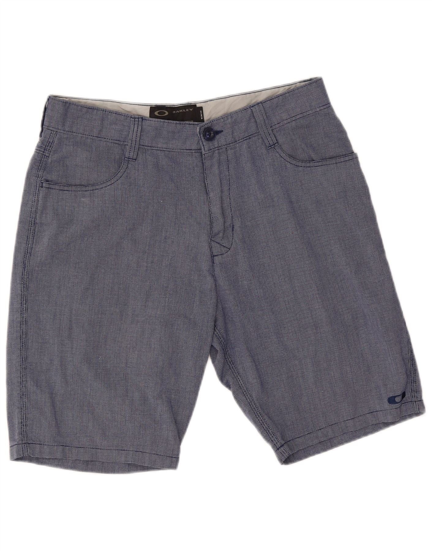Oakley Mens Casual Shorts W32 Medium Blue Cotton