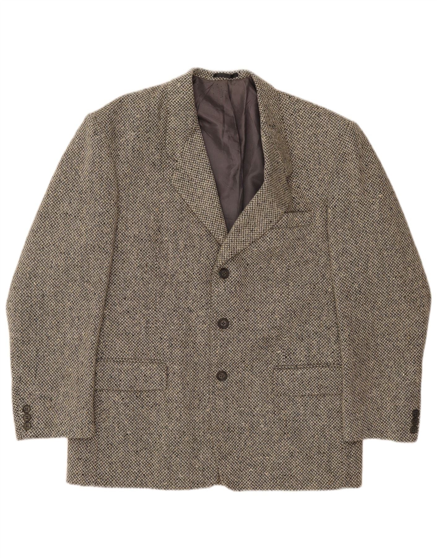 Oakwood Mens 3 Button Blazer Jacket UK 40 Large Grey Wool