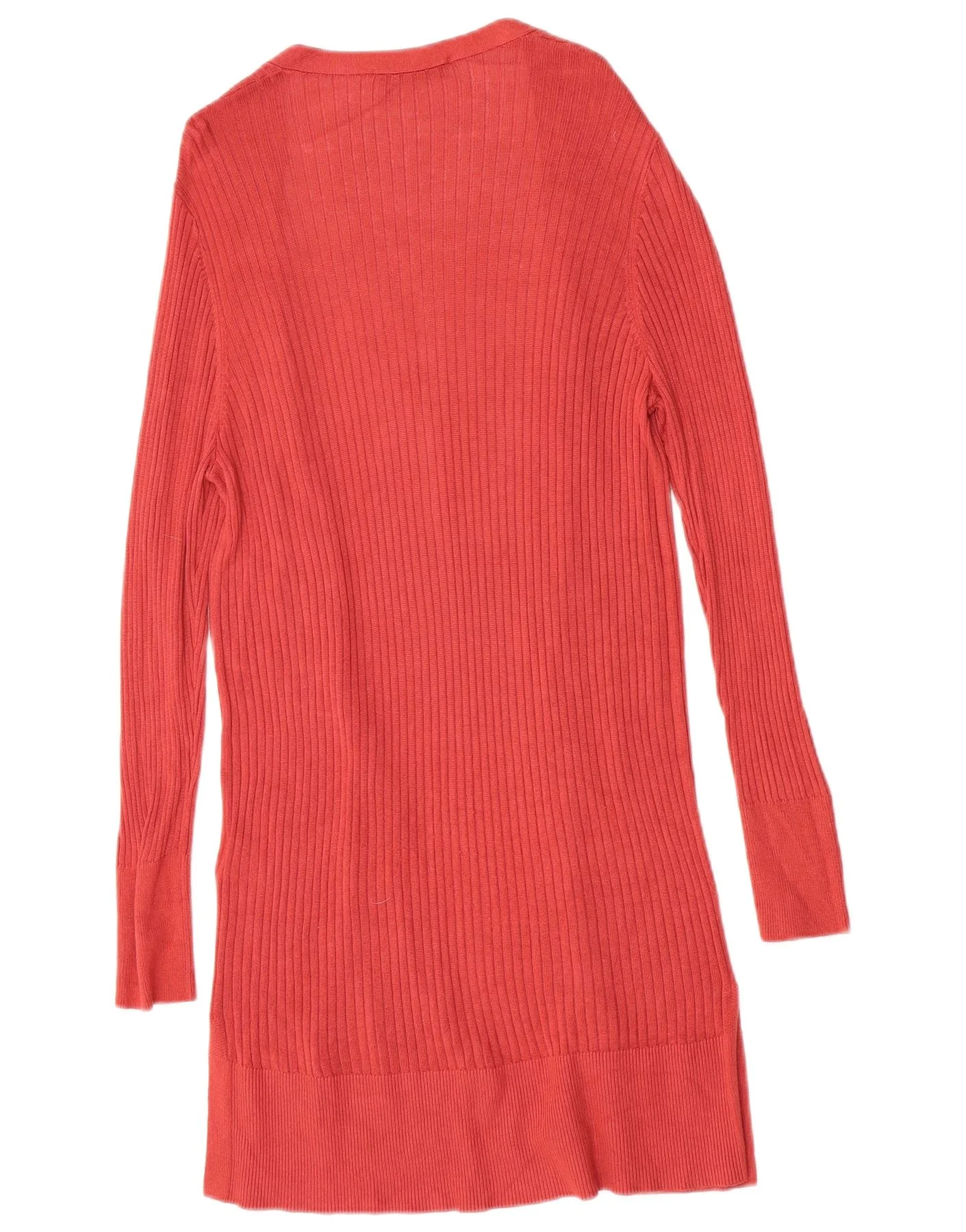 Oasis Womens Longline Open Cardigan Sweater UK 12 Medium Red Viscose - Image 2