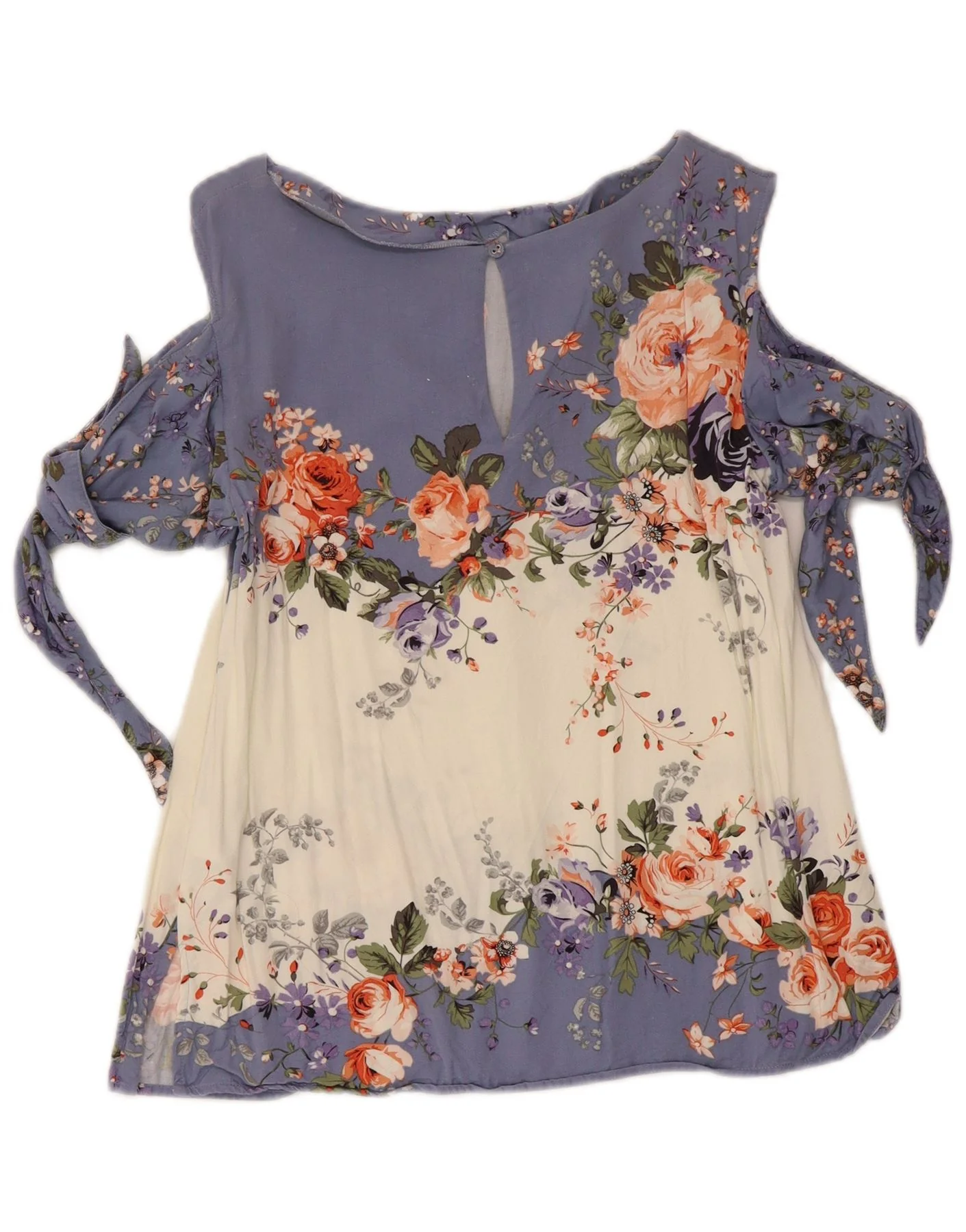 Oasis Womens Sleeveless Blouse Top UK 8 Small Multicoloured Floral Viscose - Image 2