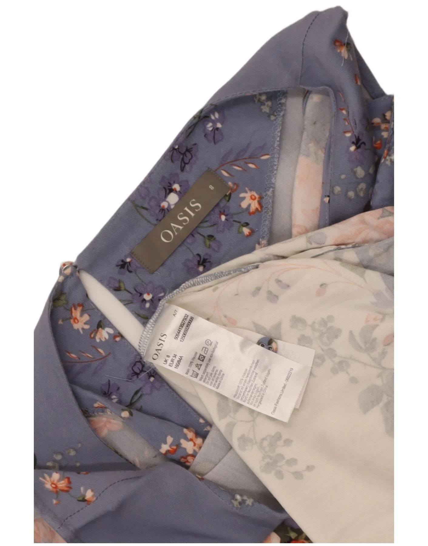 Oasis Womens Sleeveless Blouse Top UK 8 Small Multicoloured Floral Viscose - Image 3