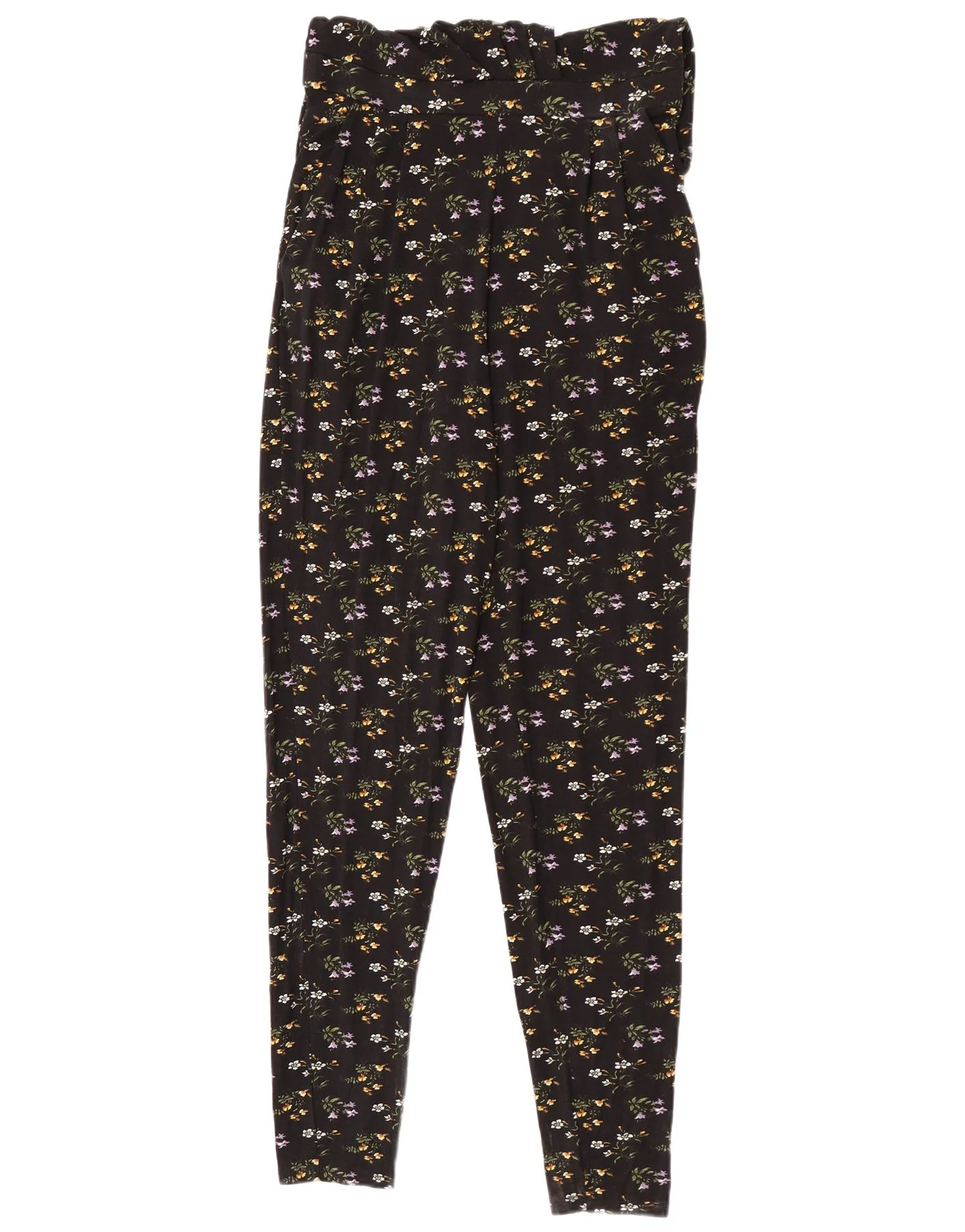Oasis Womens Sleeveless Jumpsuit UK 12 Medium Black Floral Viscose - Image 3