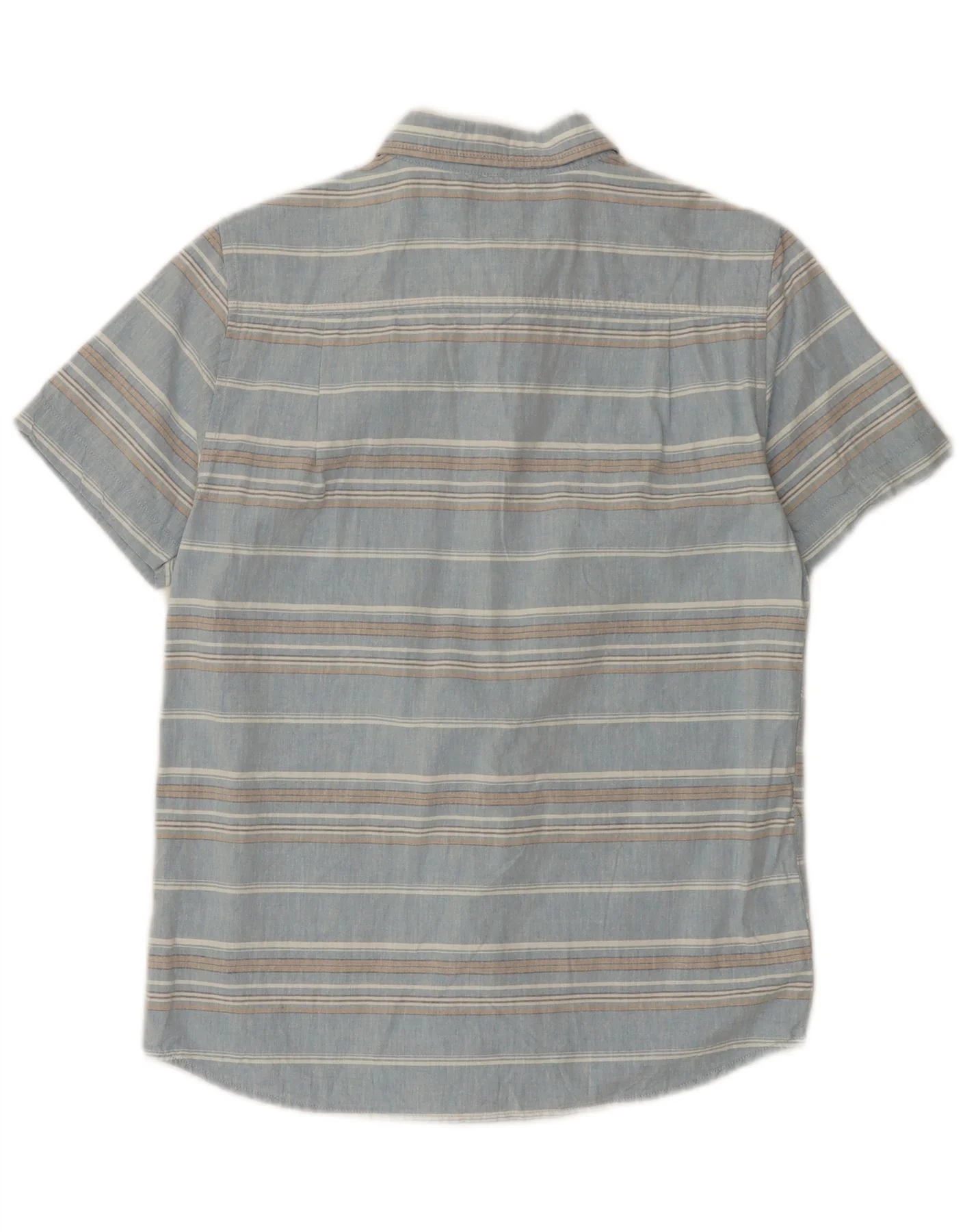 O'Neill Boys Short Sleeve Standard Fit Shirt 13-14 Years XL Blue Striped - Image 2