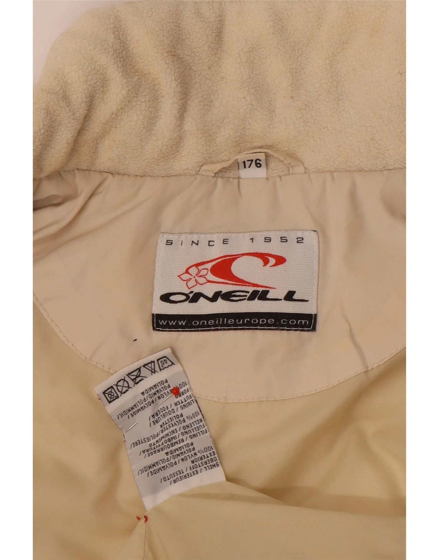 O'Neill Girls Padded Gilet 15-16 Years Beige Nylon - Image 3